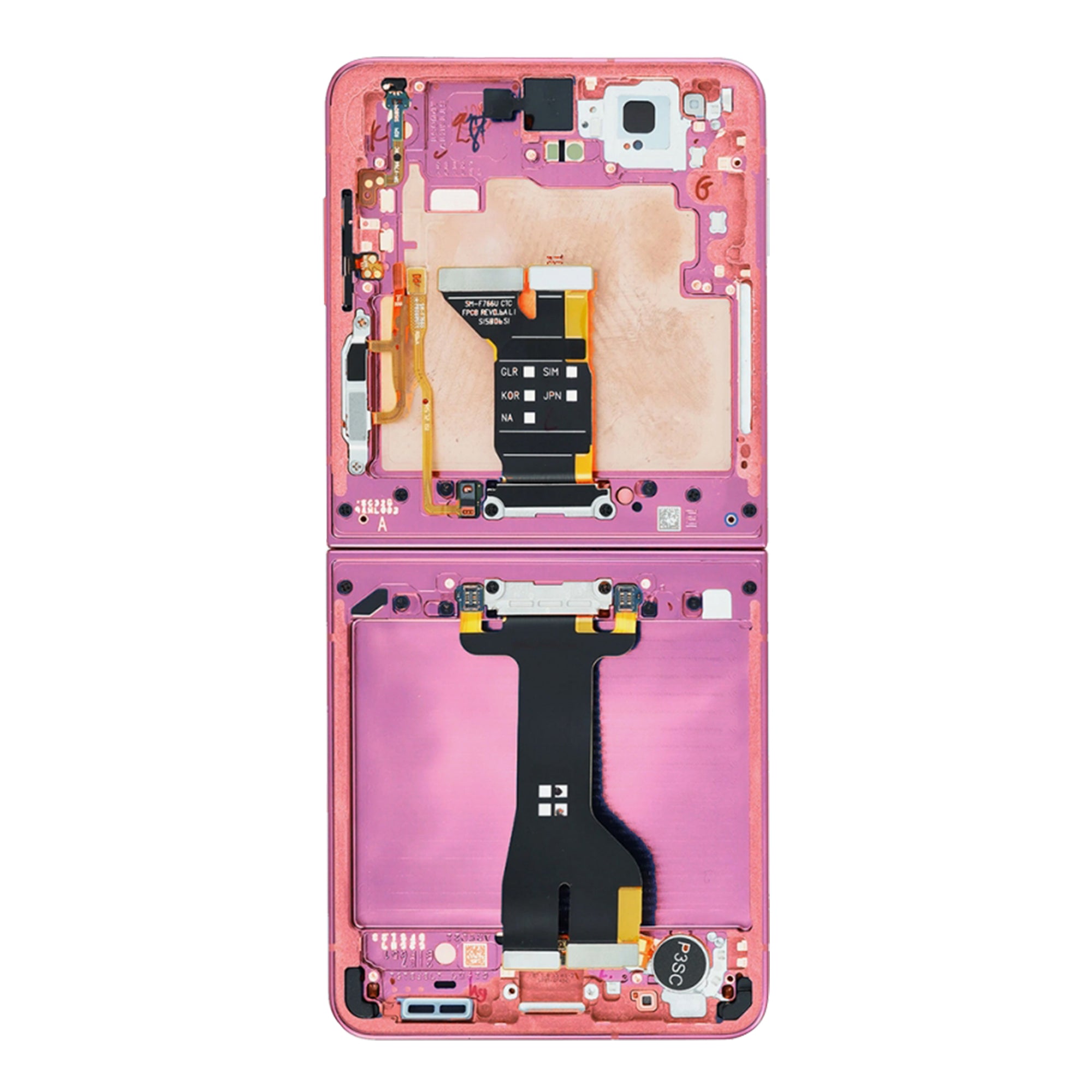Samsung Galaxy Z Flip7 Main F766B Original Service Pack Display Rahmen Coral Red – Bild 3