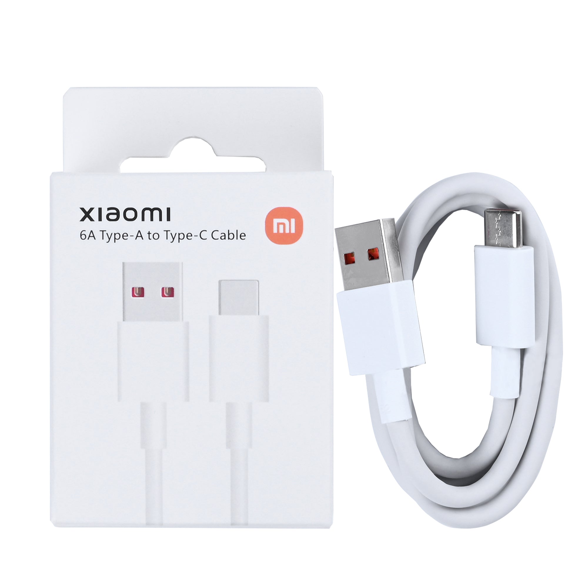 Xiaomi USB-A To USB-C Fast Ladekabel 100cm 6A White Original Verkaufsverpackung