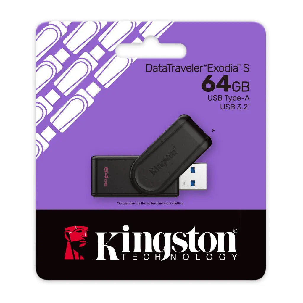 Kingston 64GB DataTraveler Exodia S USB-A 3.2 Flash Drive Black – Bild 2