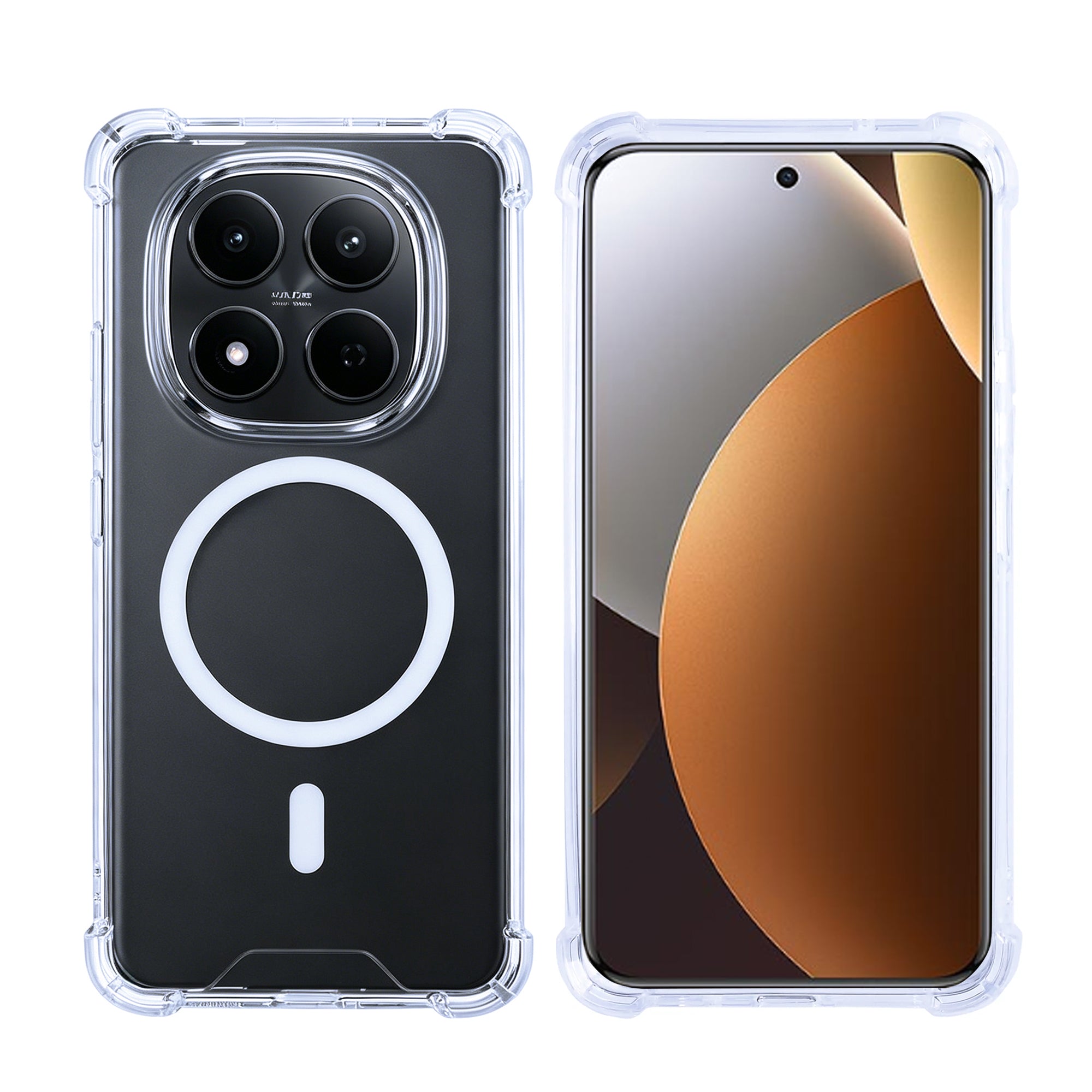 Rixus Anti-Burst Hülle mit MagSafe kompatibel für Xiaomi Redmi Note 15 Pro Plus Transparent – Bild 3
