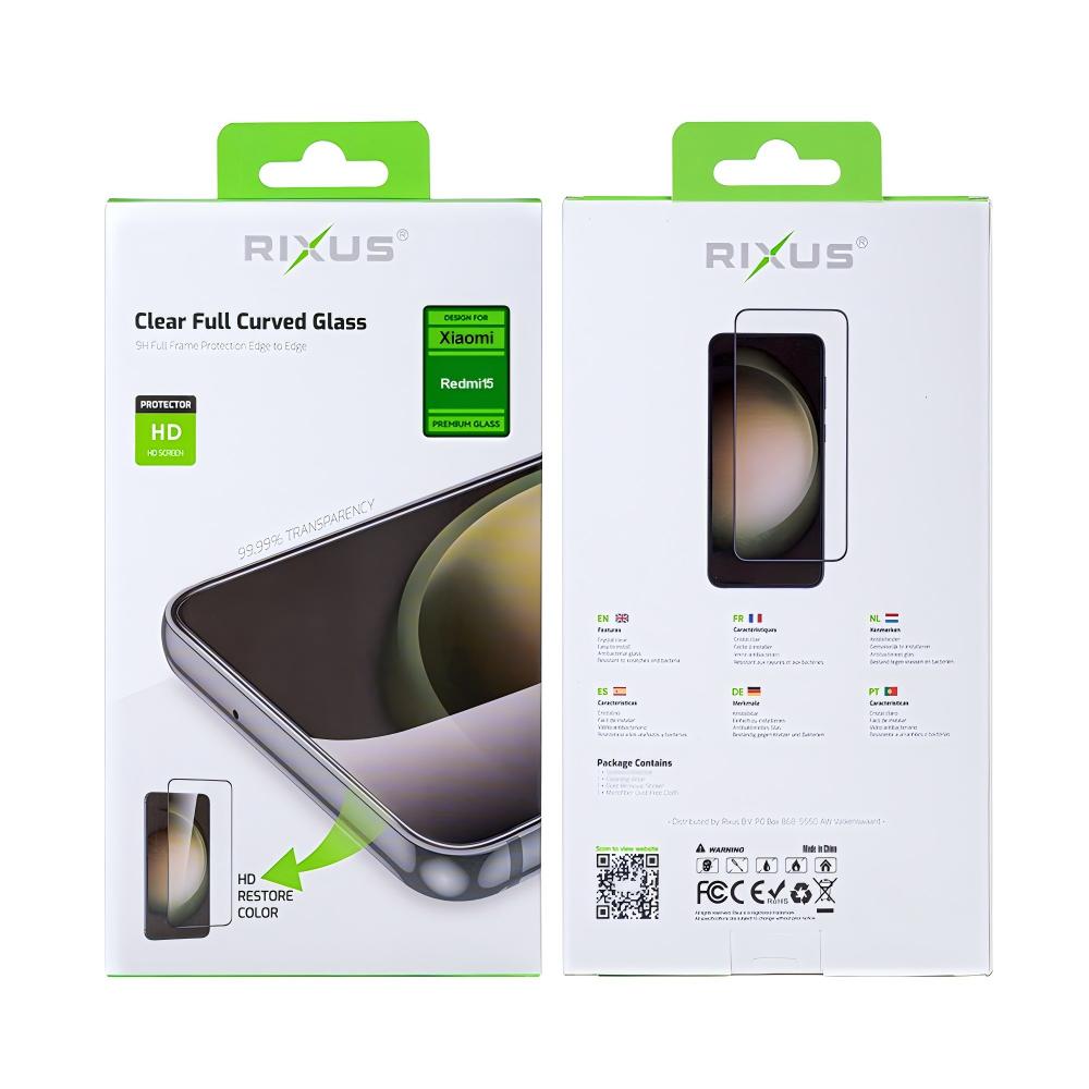 Rixus Clear HD Full Curved Edge Panzerglas für Xiaomi Redmi 15 – Bild 2