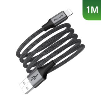 Rixus RXUC66AL Magnetic Charging Cord USB-A To Lightning Anschluss 1m 10W Black