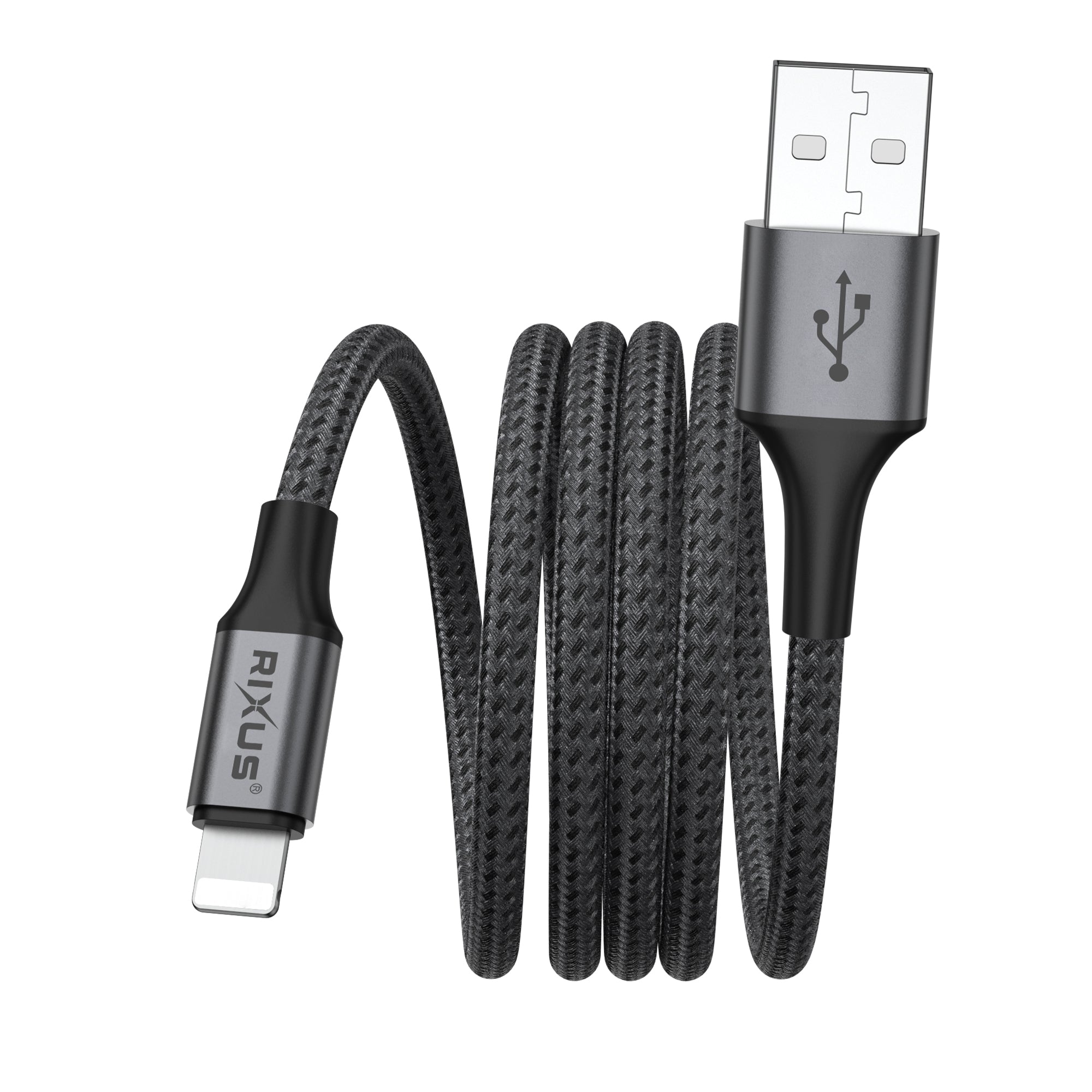 Rixus RXUC66AL Magnetic Charging Cord USB-A To Lightning Anschluss 1m 10W Black – Bild 2