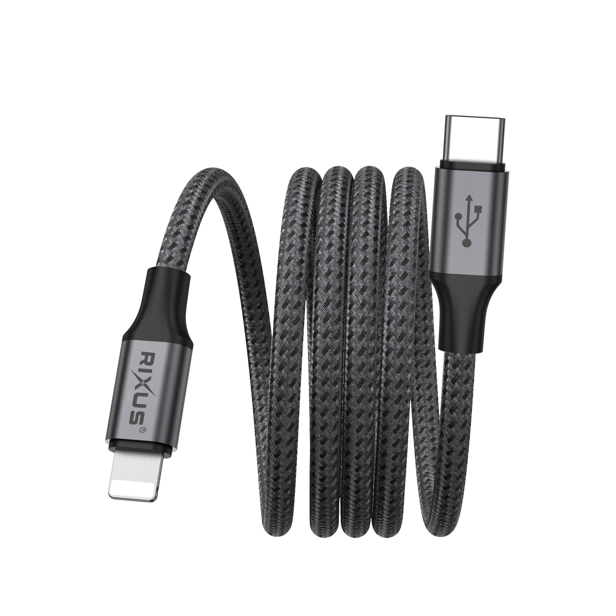Rixus RXUC66L Magnetic Charging Cord USB-C To Lightning Anschluss 1m 18W Black – Bild 2