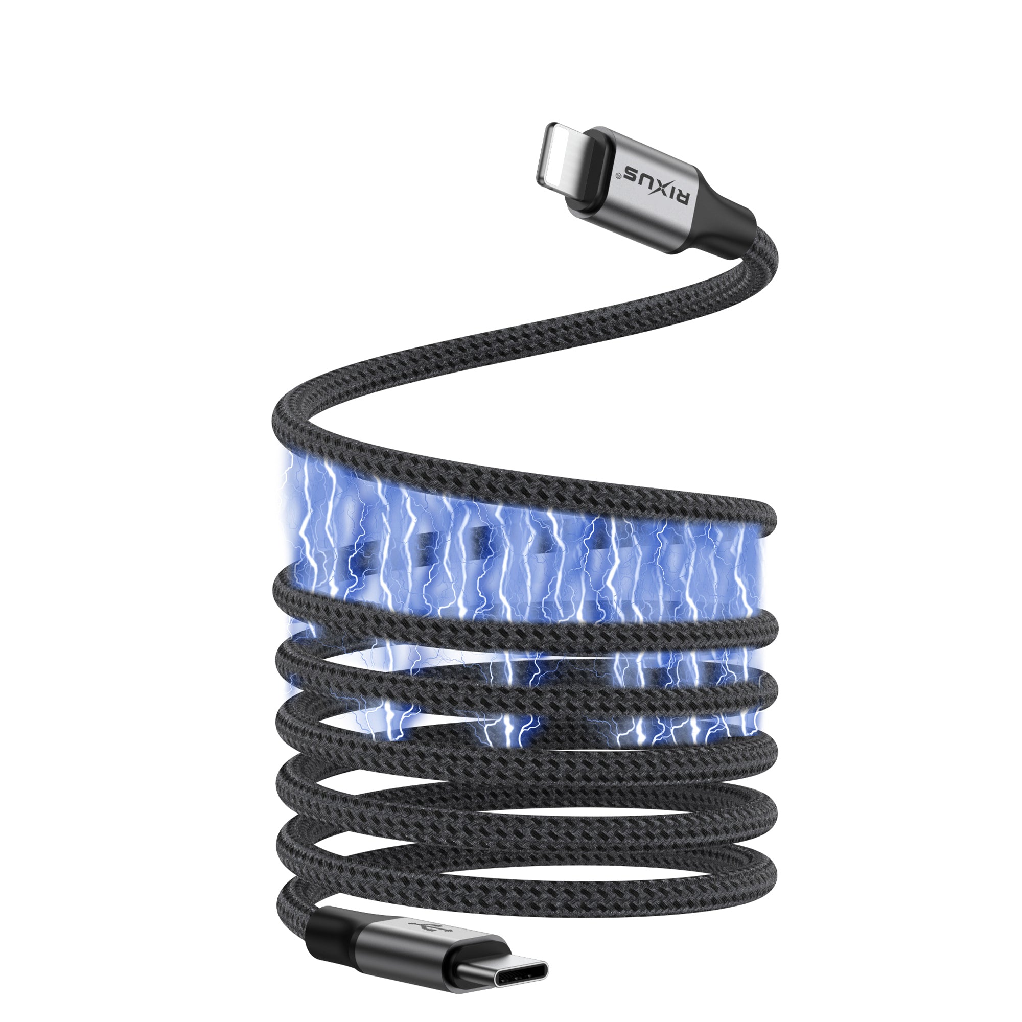 Rixus RXUC66L Magnetic Charging Cord USB-C To Lightning Anschluss 1m 18W Black – Bild 3