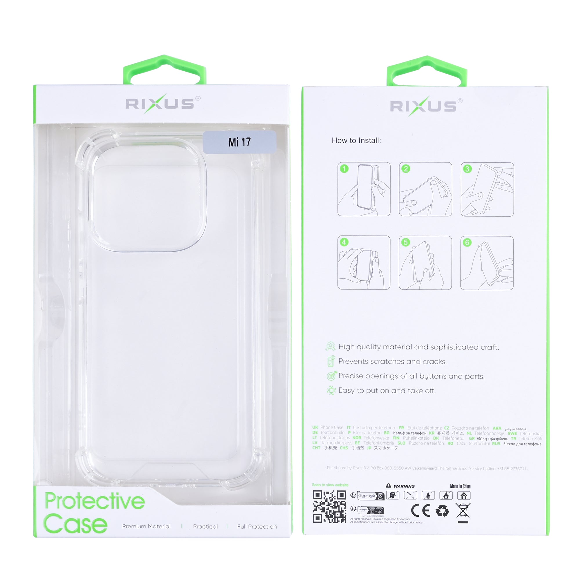 Rixus Anti-Burst Hülle für Xiaomi 17 Transparent – Bild 6