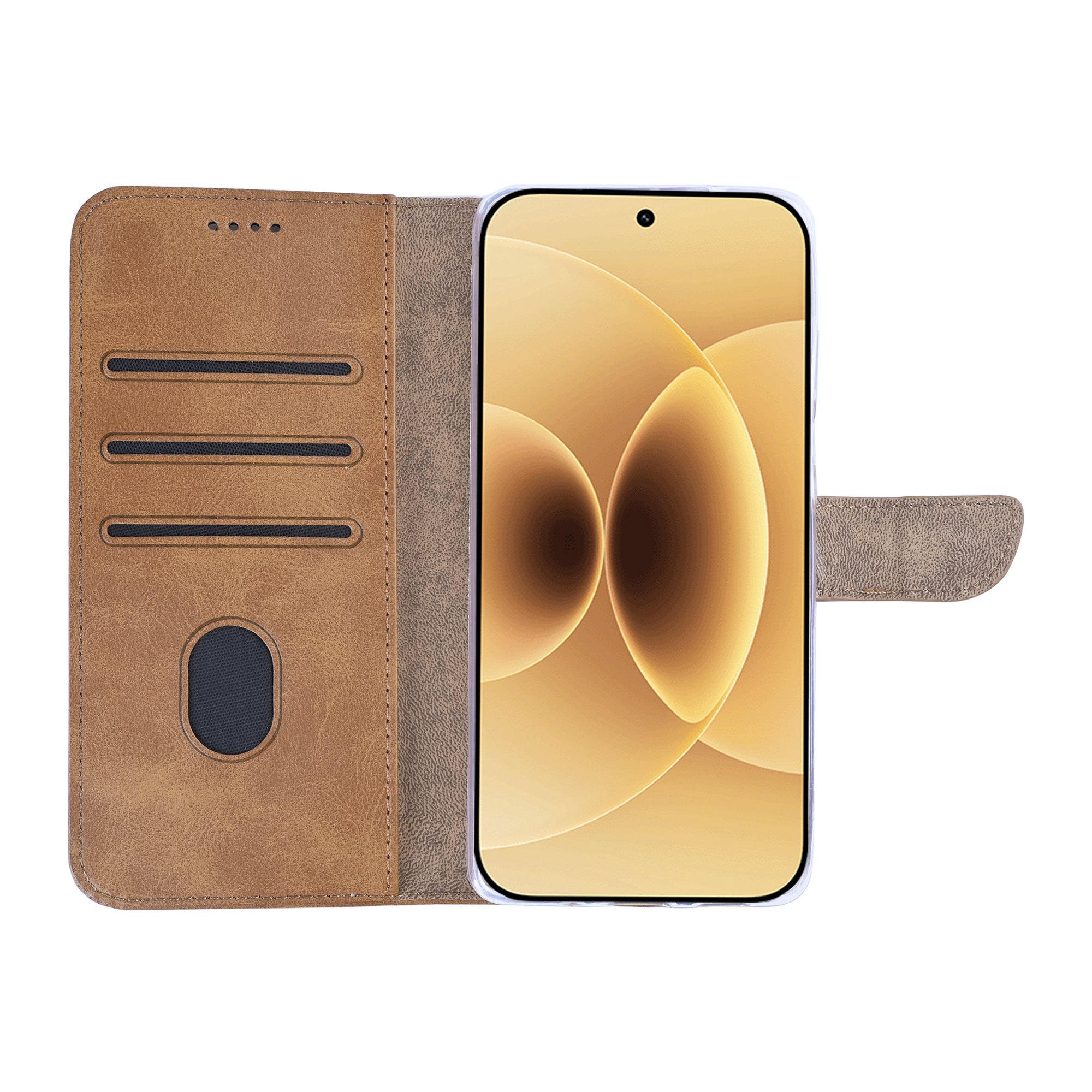 Rixus Buchhülle für Xiaomi 17 Light Brown – Bild 5