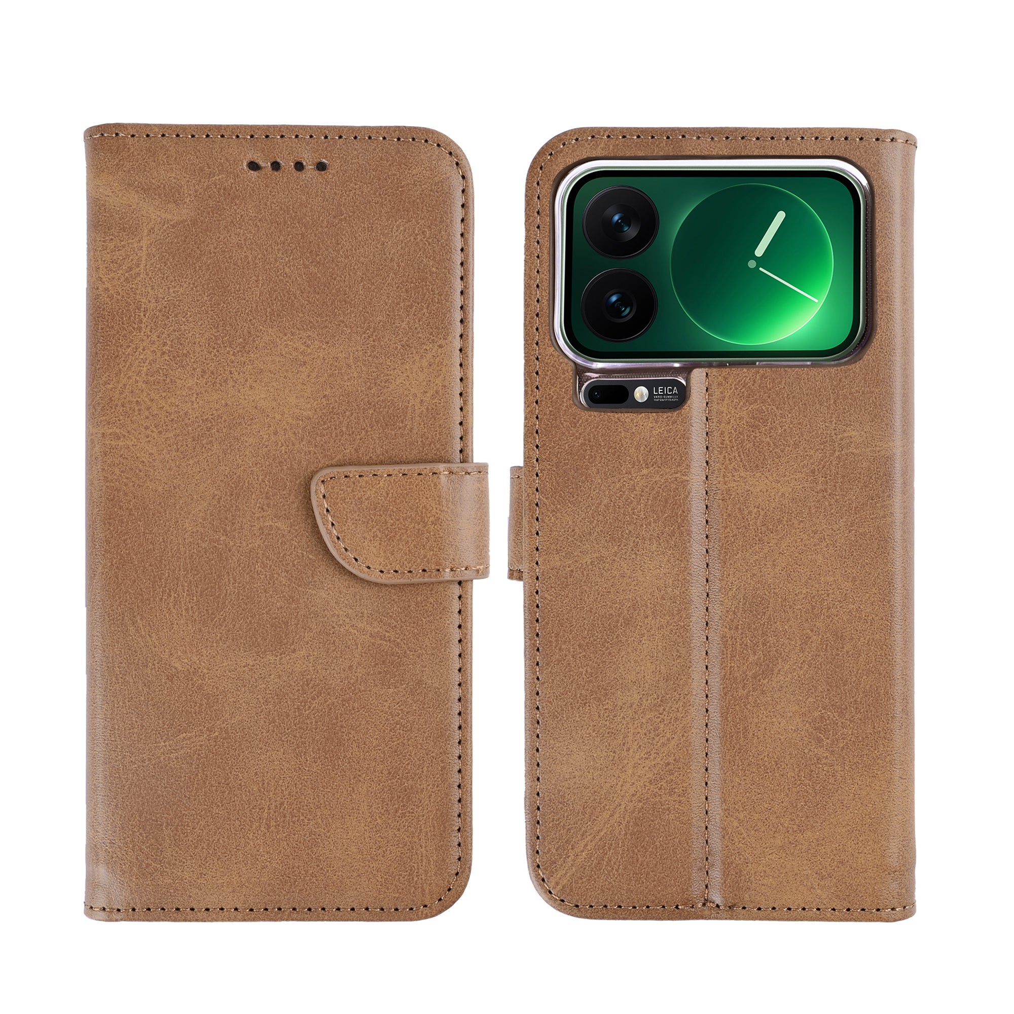 Rixus Buchhülle für Xiaomi 17 Pro Light Brown – Bild 3