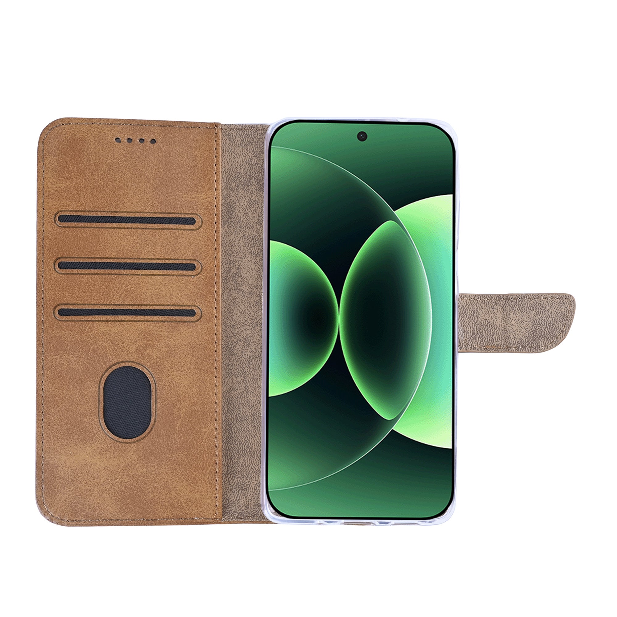 Rixus Buchhülle für Xiaomi 17 Pro Light Brown – Bild 5