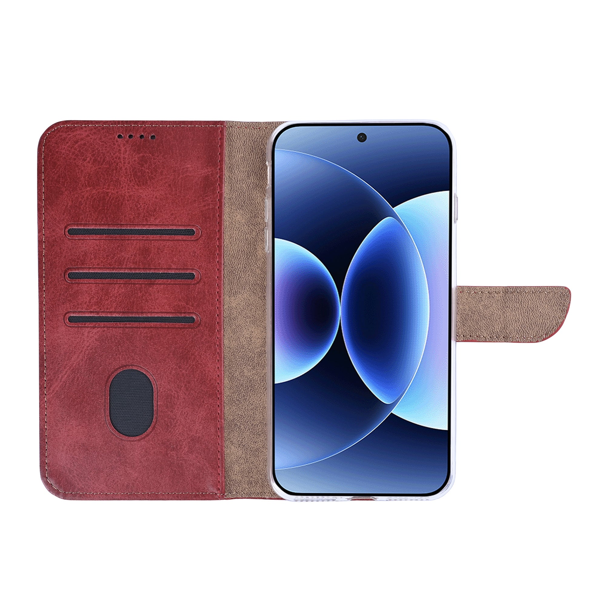 Rixus Buchhülle für Xiaomi 17 Pro Max Dark Red – Bild 5