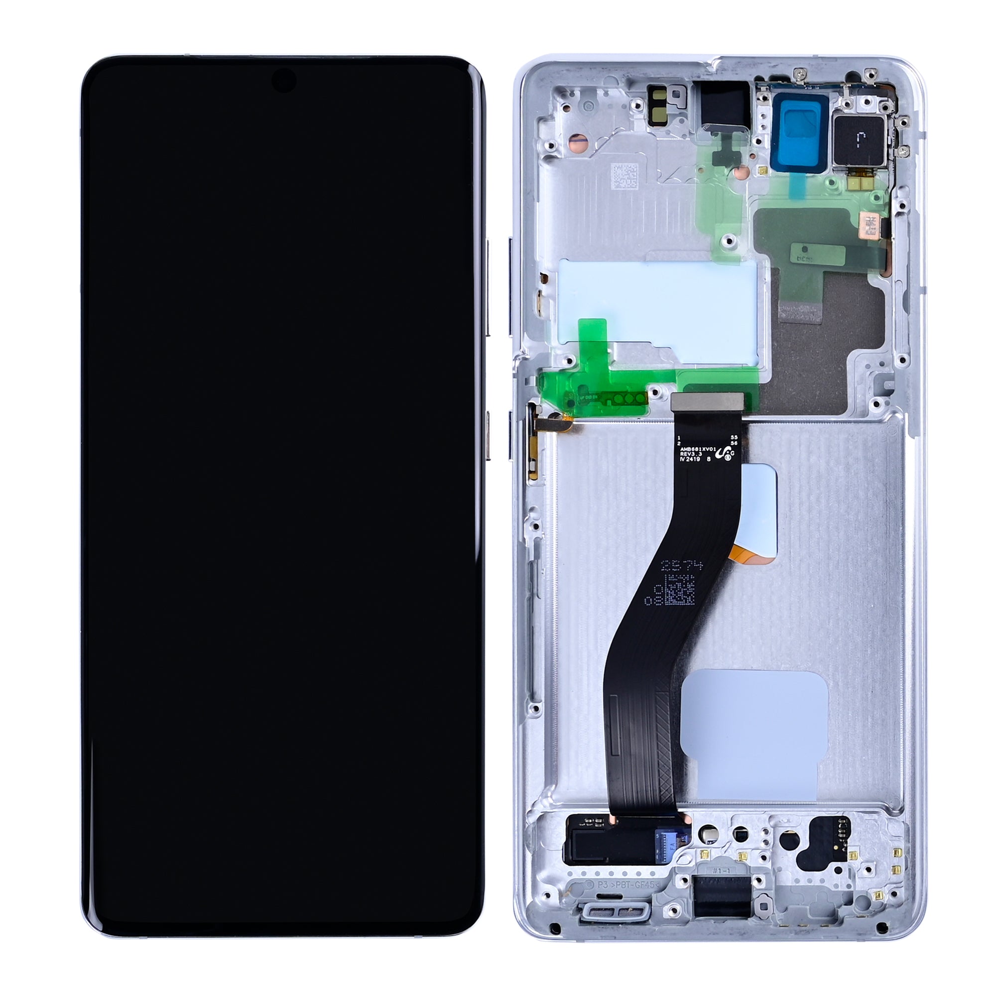 Samsung Original Display Galaxy S21 Ultra 5G G998B mit Rahmen Silber – Bild 5
