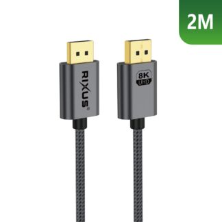 Rixus RXDP12 Display Port Kabel 8K 2m Space Grey