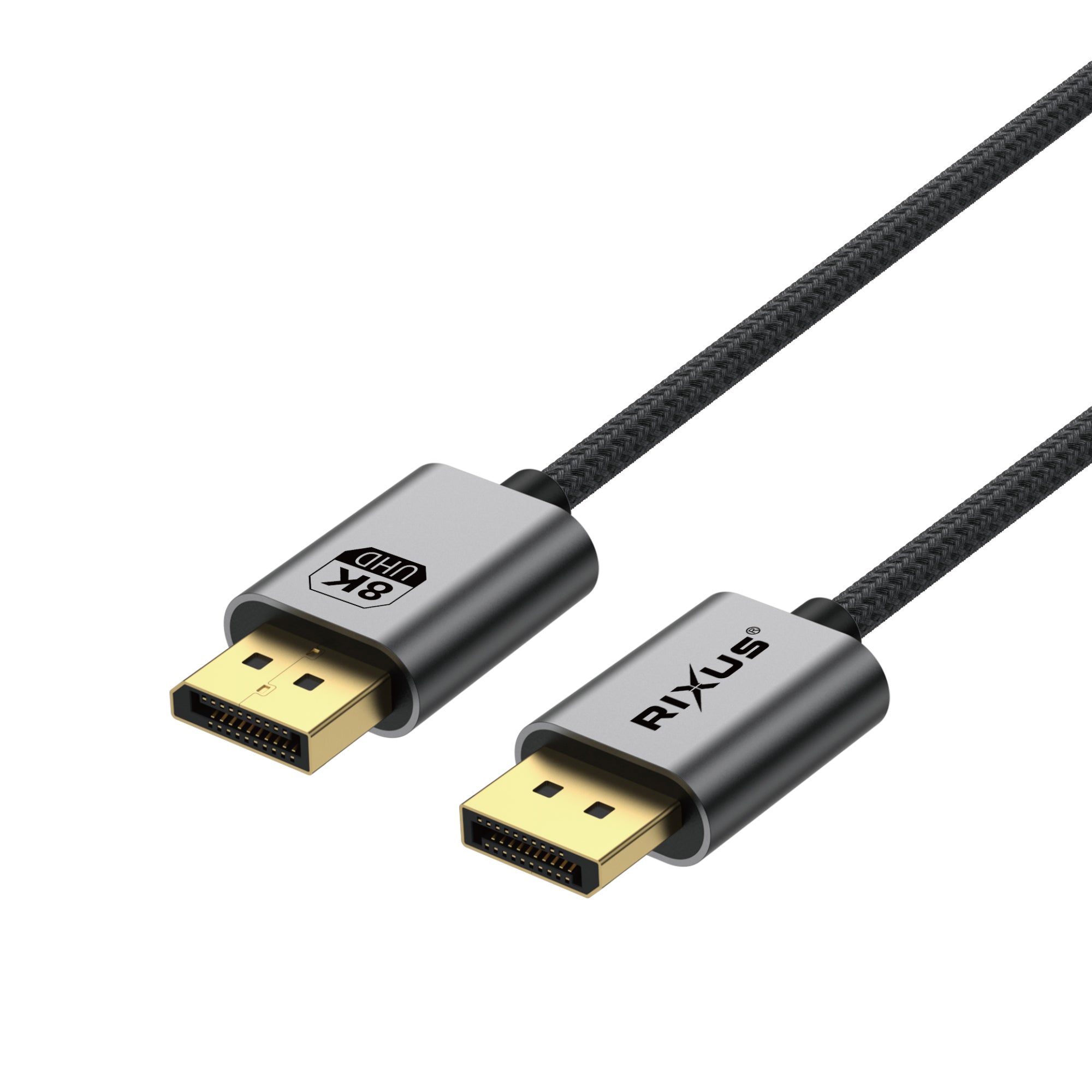 Rixus RXDP12 Display Port Kabel 8K 2m Space Grey – Bild 2