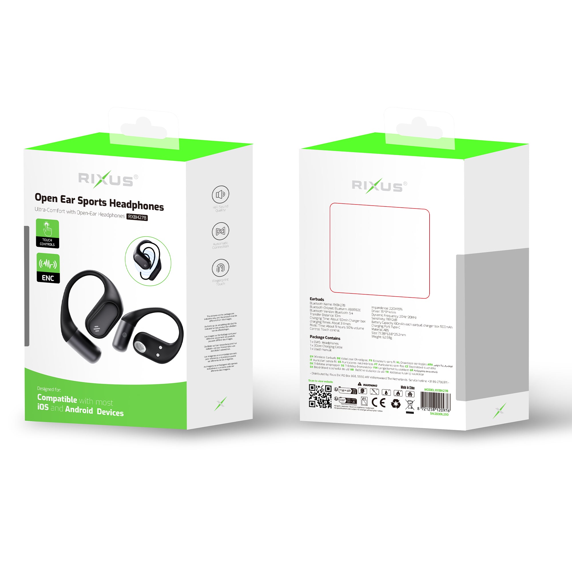 Rixus RXBH27B Sports Open Earphones – Bild 5