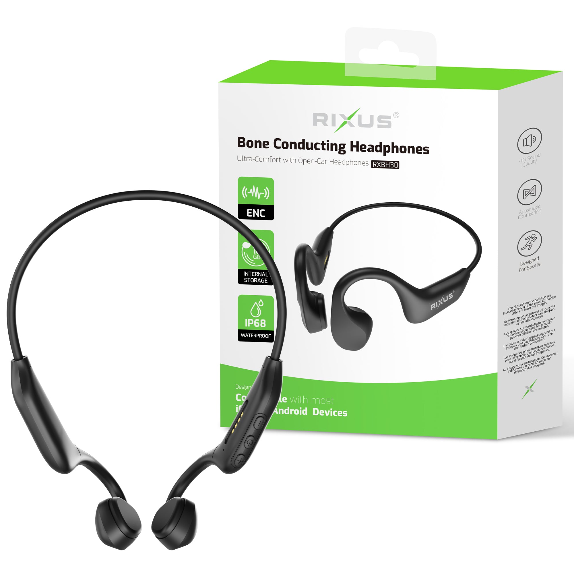 Rixus RXBH30 Bone Conducting Headphones – Bild 4