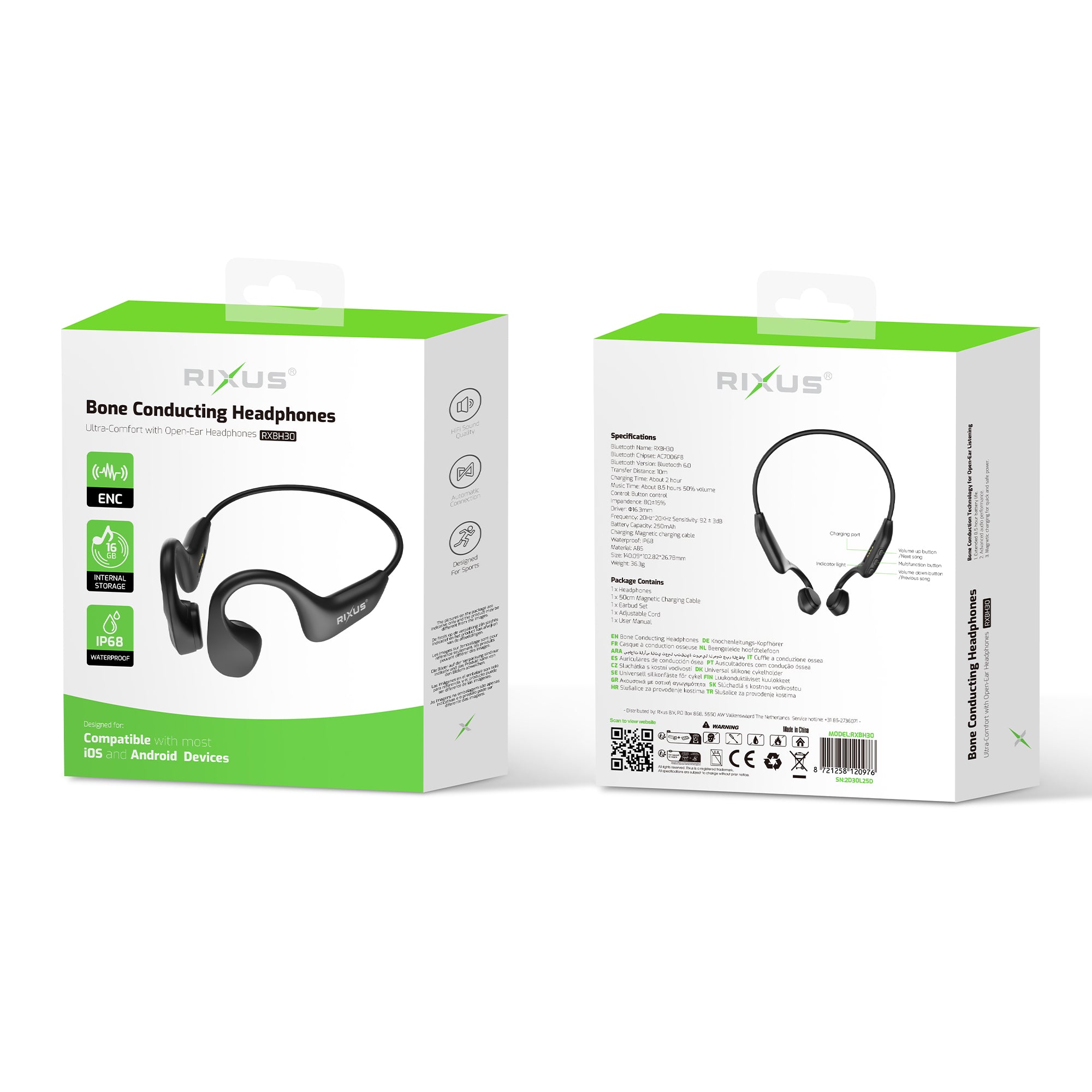 Rixus RXBH30 Bone Conducting Headphones – Bild 5