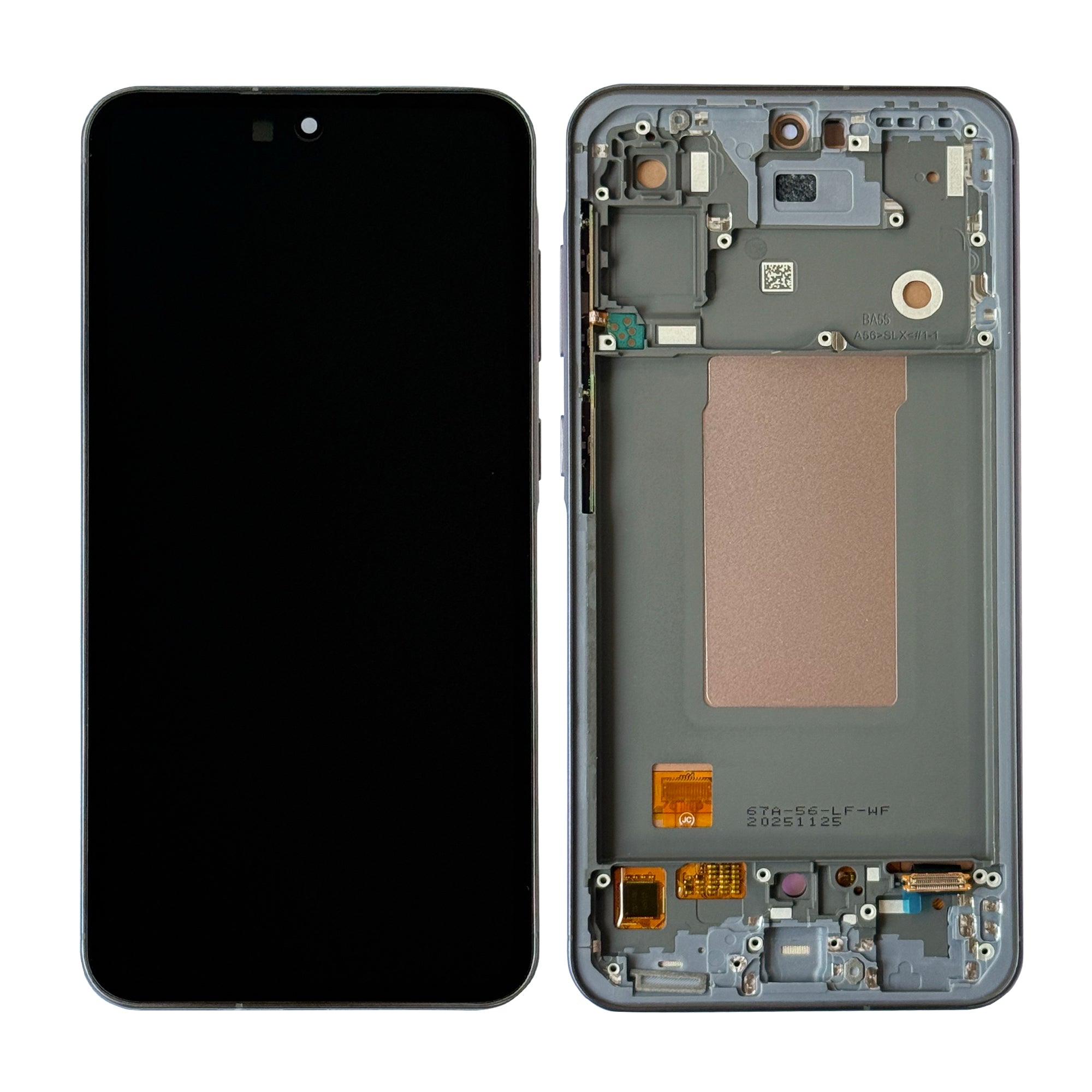 Samsung Galaxy A56 5G A566B Display und Touchscreen-Digitizer mit Rahmen Graphite Soft-OLED – Bild 4