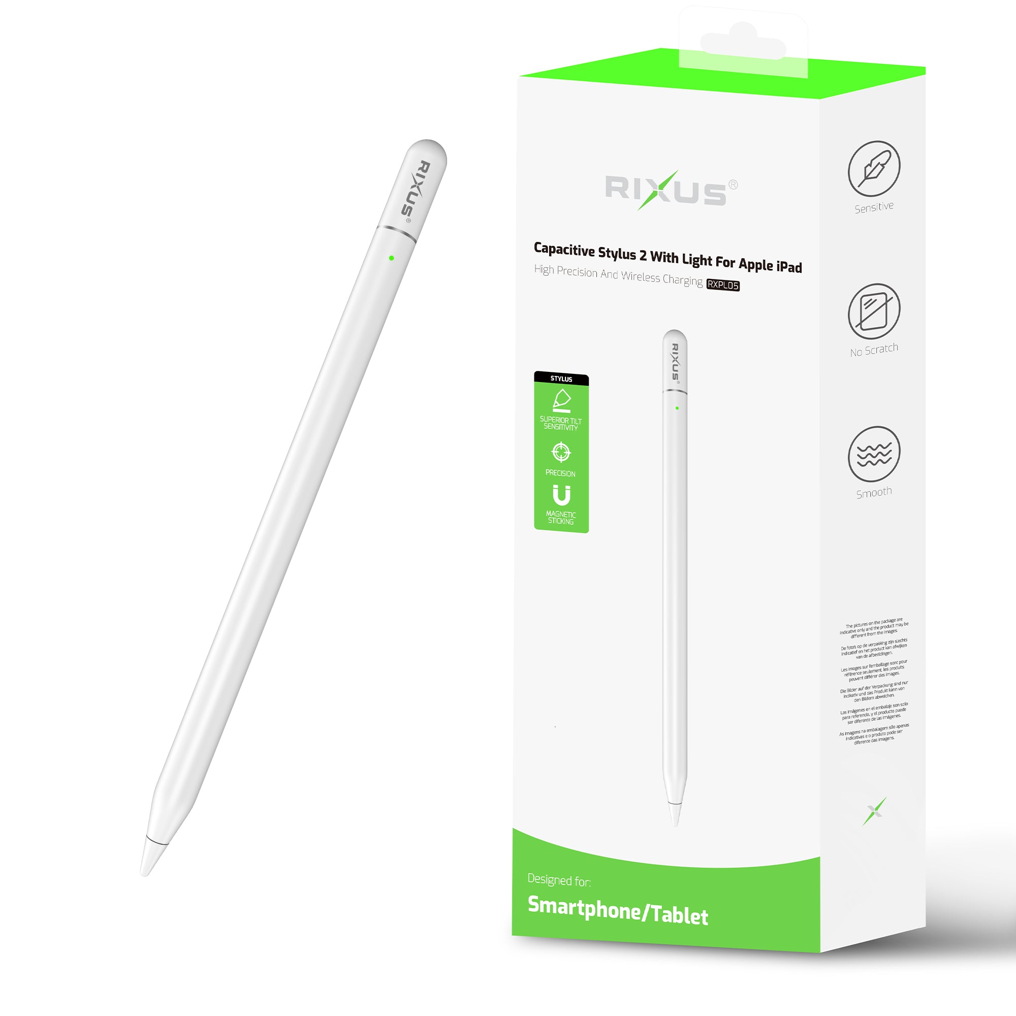 Rixus RXPL05 Smooth Writing Capacitive Stylus 2 mit Light für Apple iPad – Bild 4