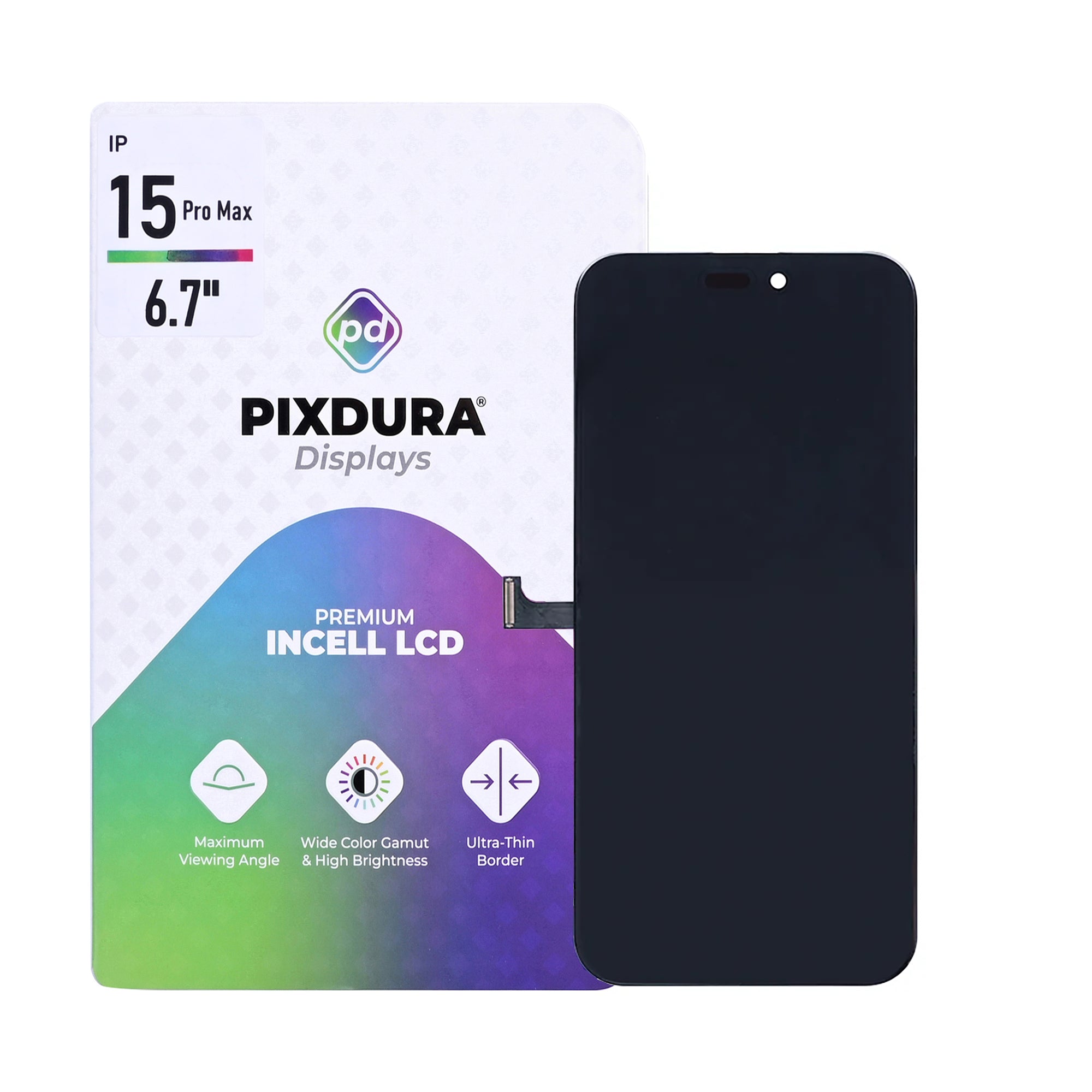PIXDURA Display für iPhone 15 Pro Max InCell Premium 120Hz Touchscreen – Bild 2