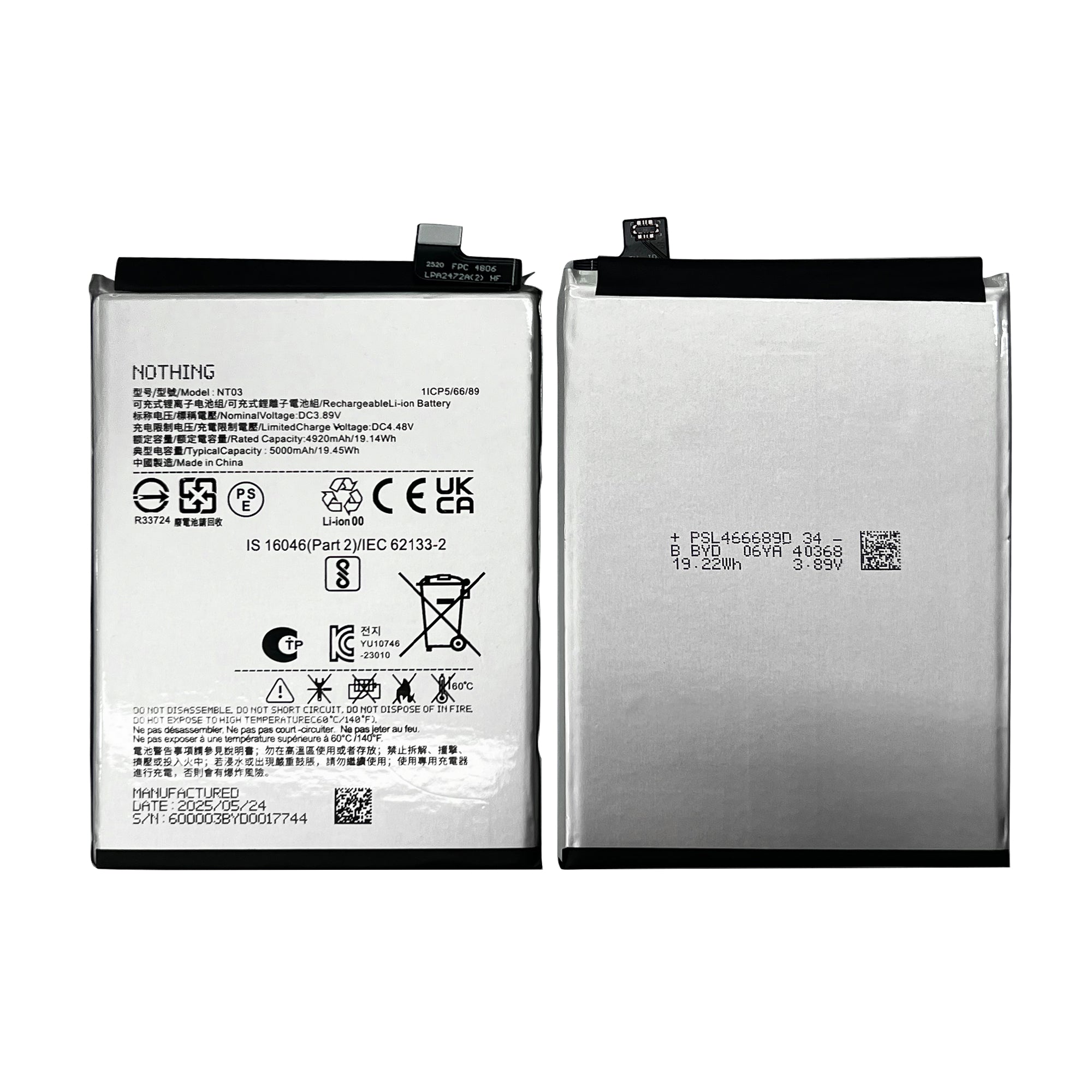 Nothing Phone 3, 3a Lite Akku NT03 OEM – Bild 3