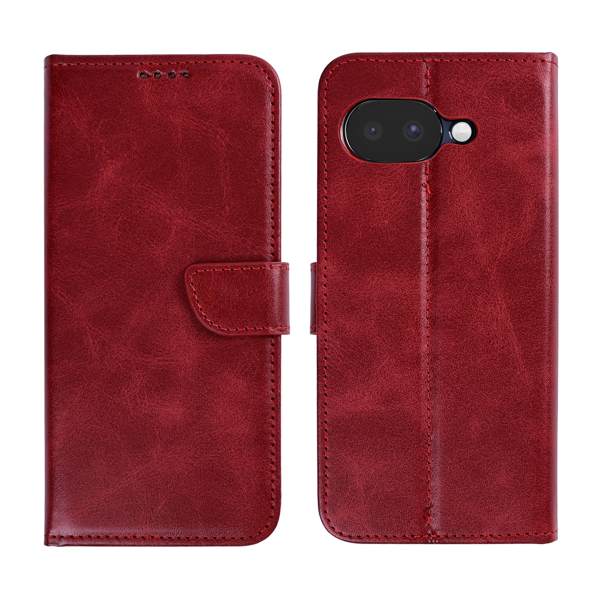 Rixus Buchhülle für Google Pixel 10a Dark Red – Bild 3