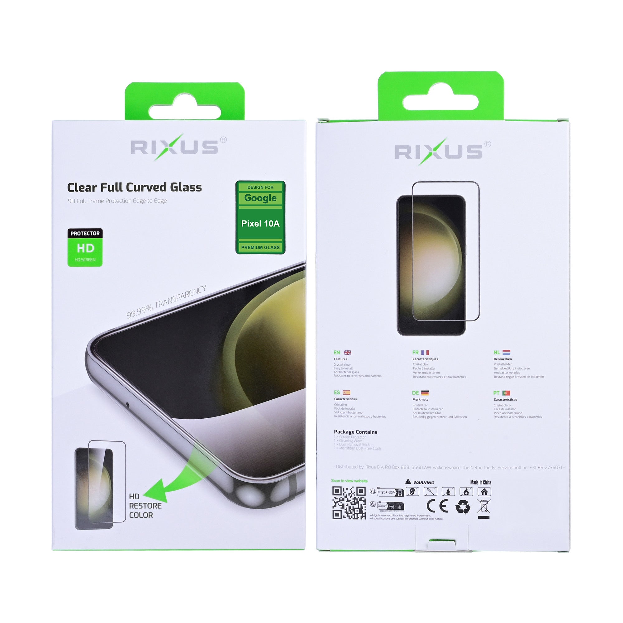 Rixus Clear HD Full Curved Edge Panzerglas für Google Pixel 10a – Bild 2