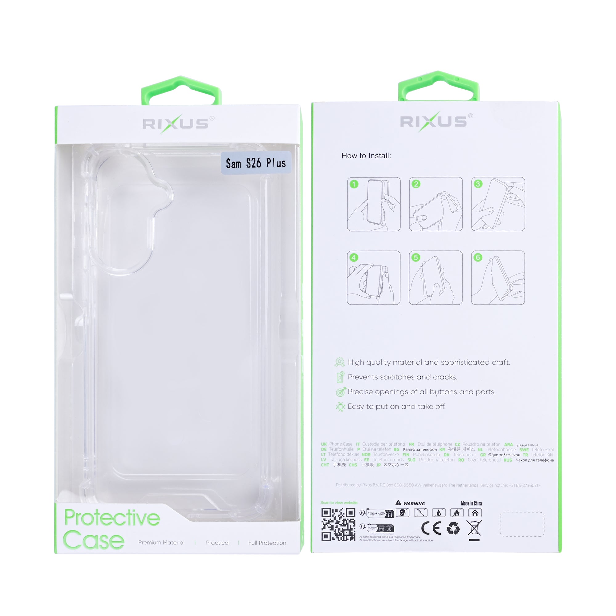 Rixus Anti-Burst Hülle für Samsung Galaxy S26 Plus Transparent – Bild 5
