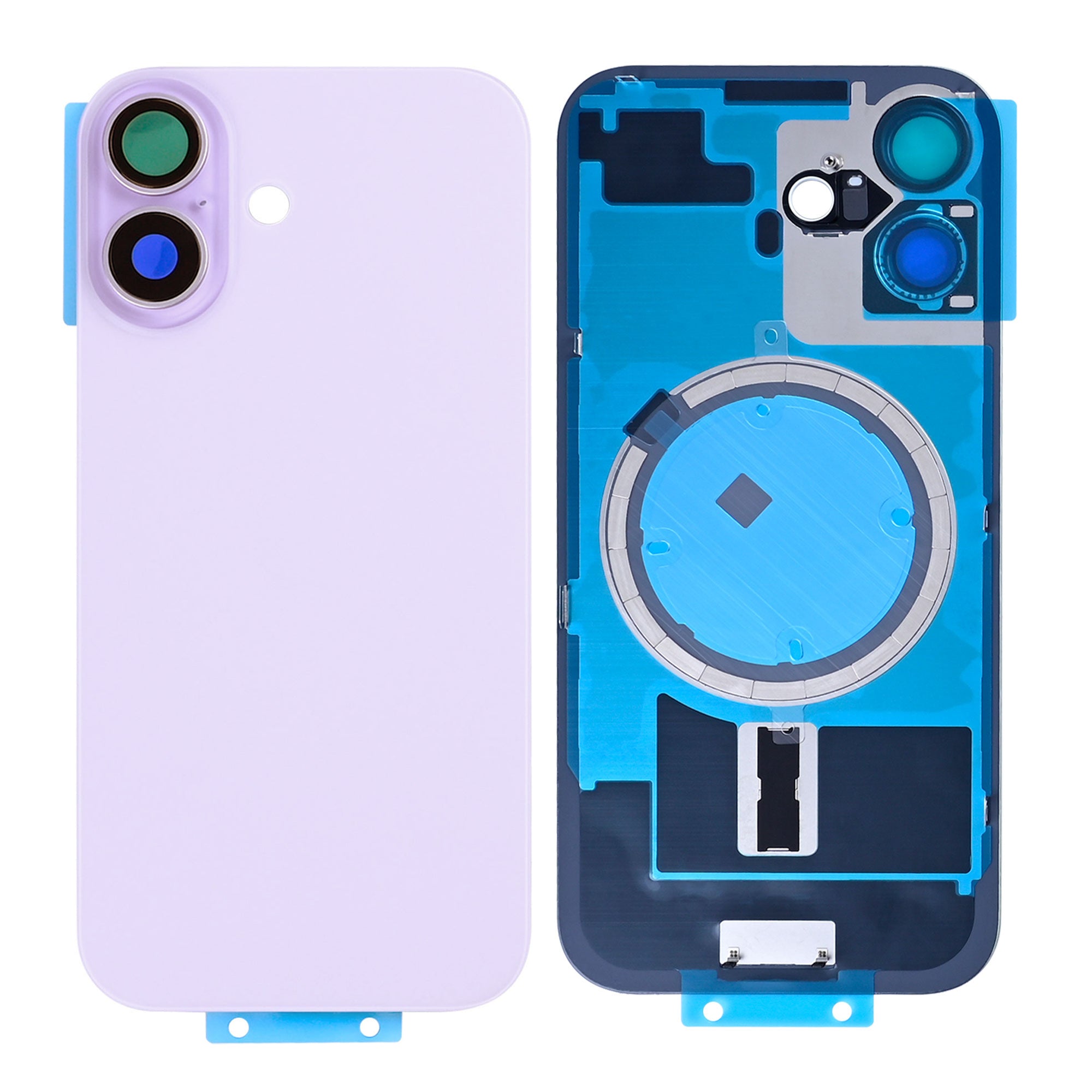 Für Apple iPhone 17 Rückglas ohne NFC, Enlarged Kamera Rahmen Lavender kompatibel – Bild 3