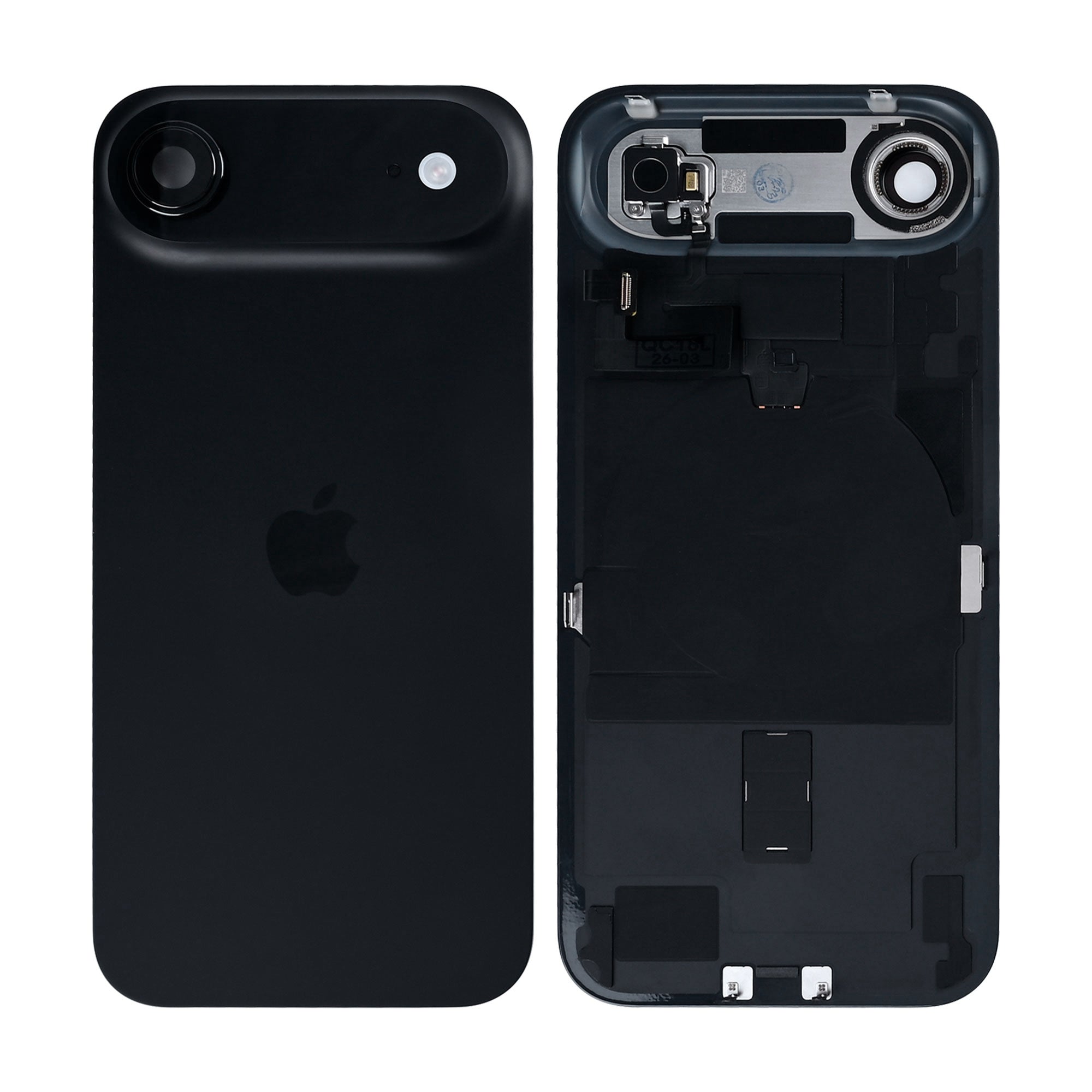 Für Apple iPhone 17 Air Rückglas mit NFC, Enlarged Kamera Rahmen Space Black Original ausgebaut – Bild 3