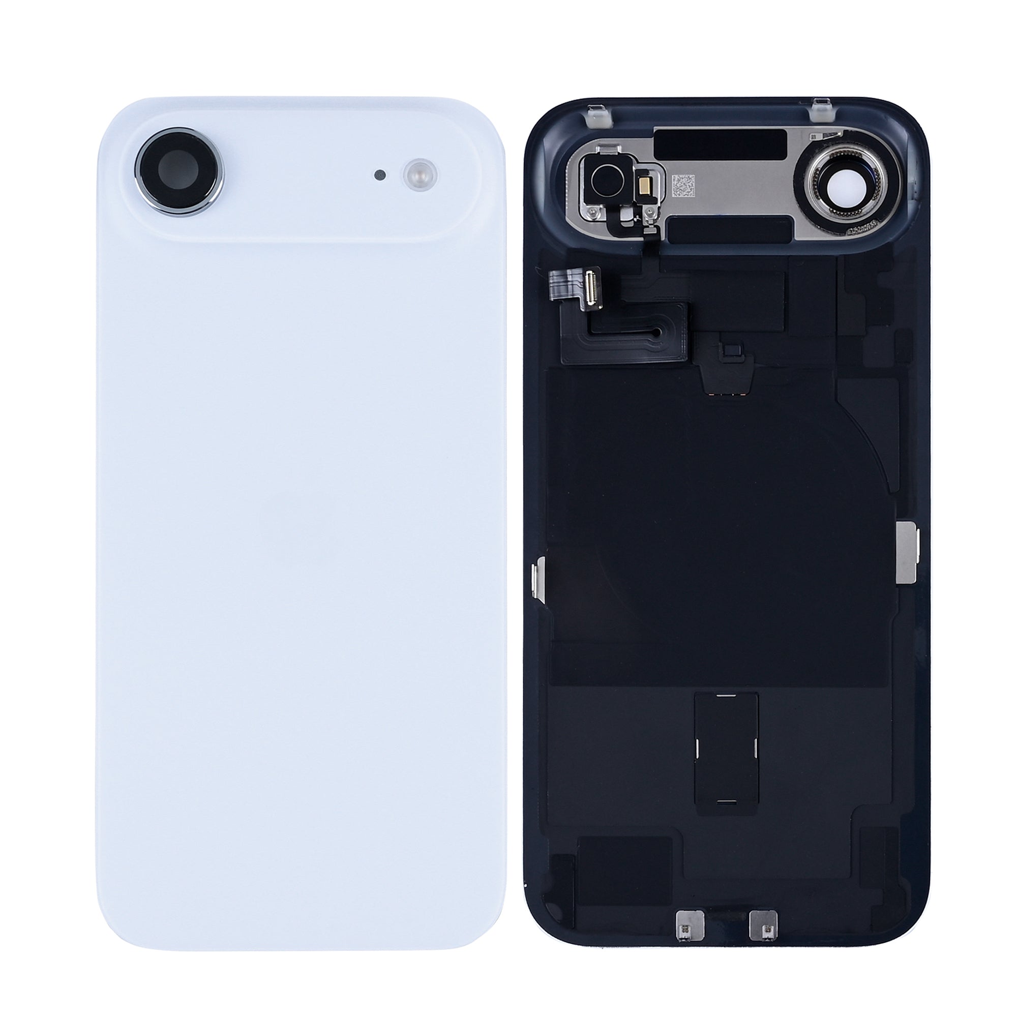 Backglass mit NFC und vergrößertem Kamerarahmen für Apple iPhone 17 Air A3260 Himmelblau ausgebaut – Bild 3