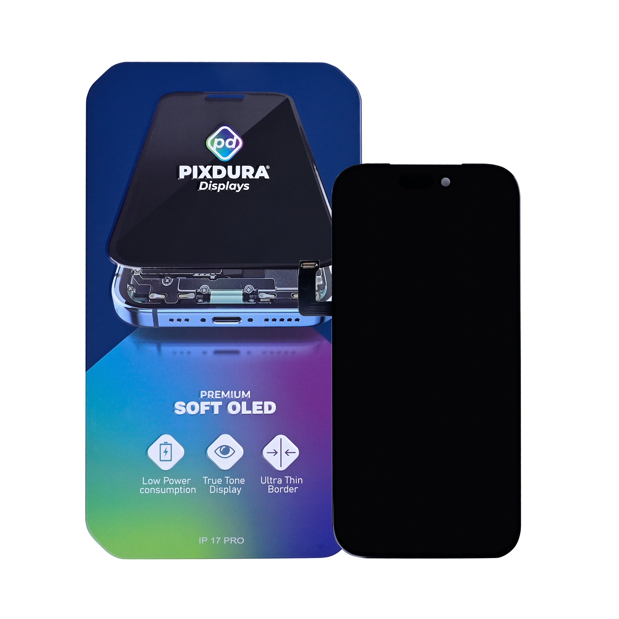PIXDURA Display für iPhone 17 Pro Soft OLED Premium 120Hz Touchscreen – Bild 2