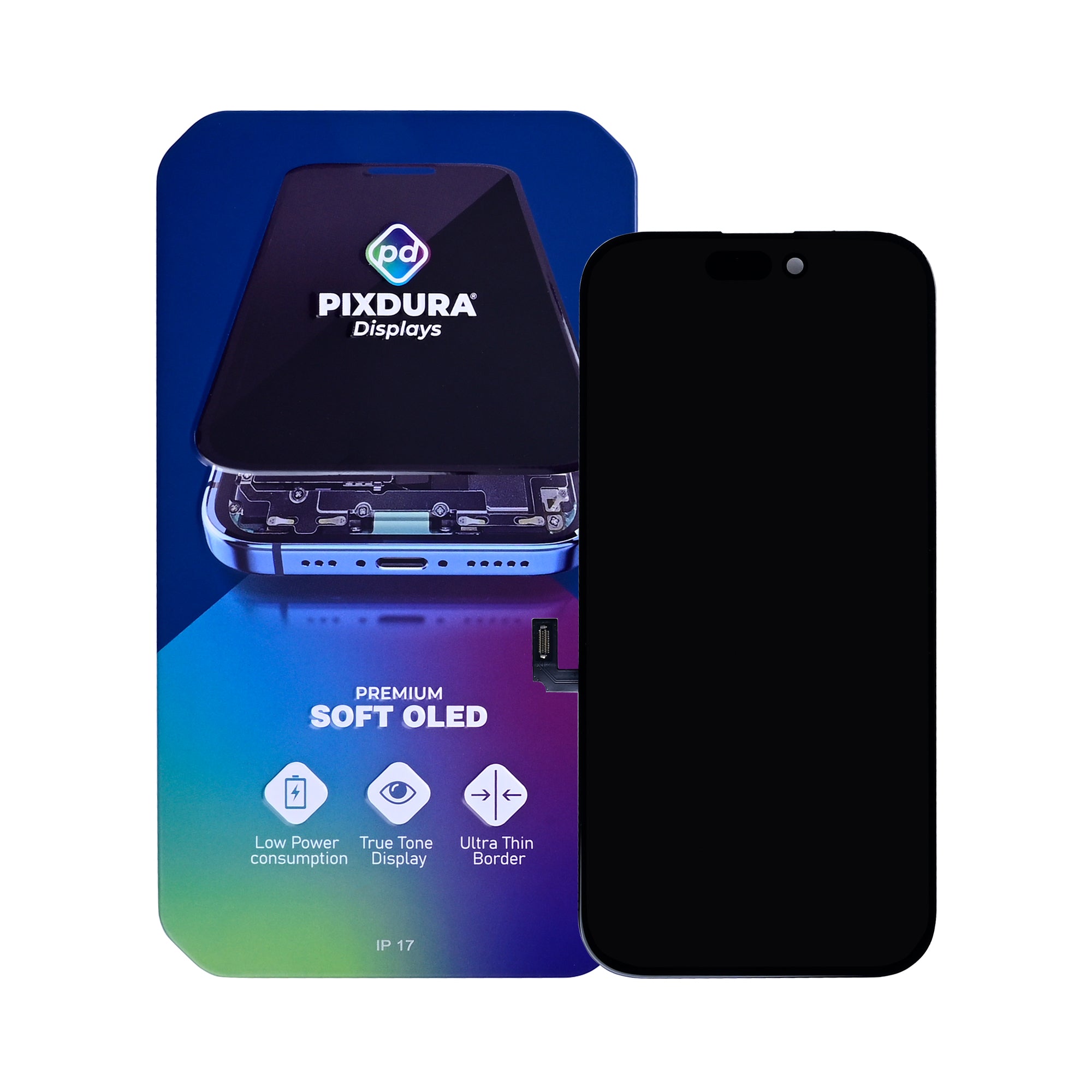 PIXDURA Display für iPhone 17 Soft OLED Premium 120Hz Touchscreen – Bild 2