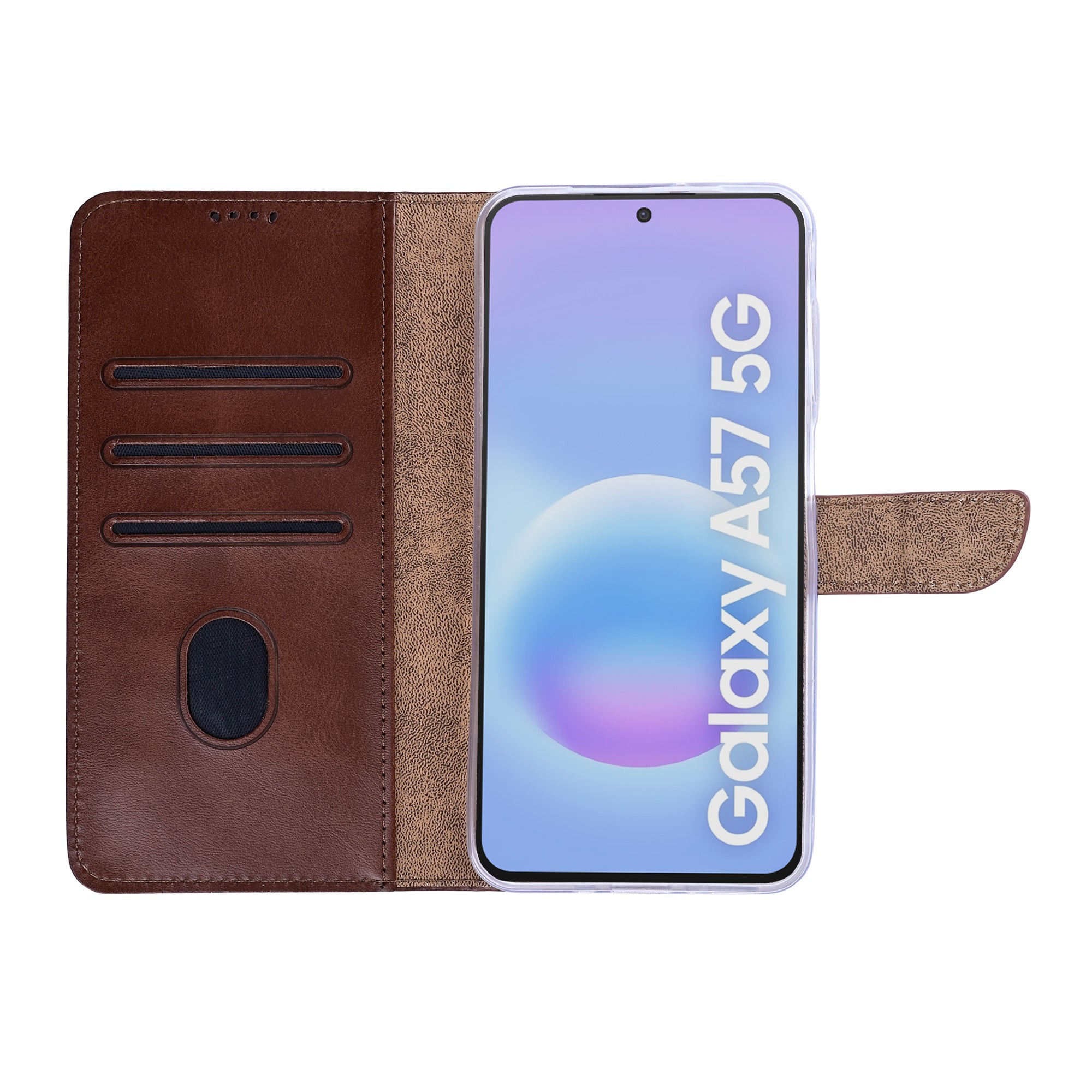 Rixus Buchhülle für Samsung Galaxy A57 Brown – Bild 5