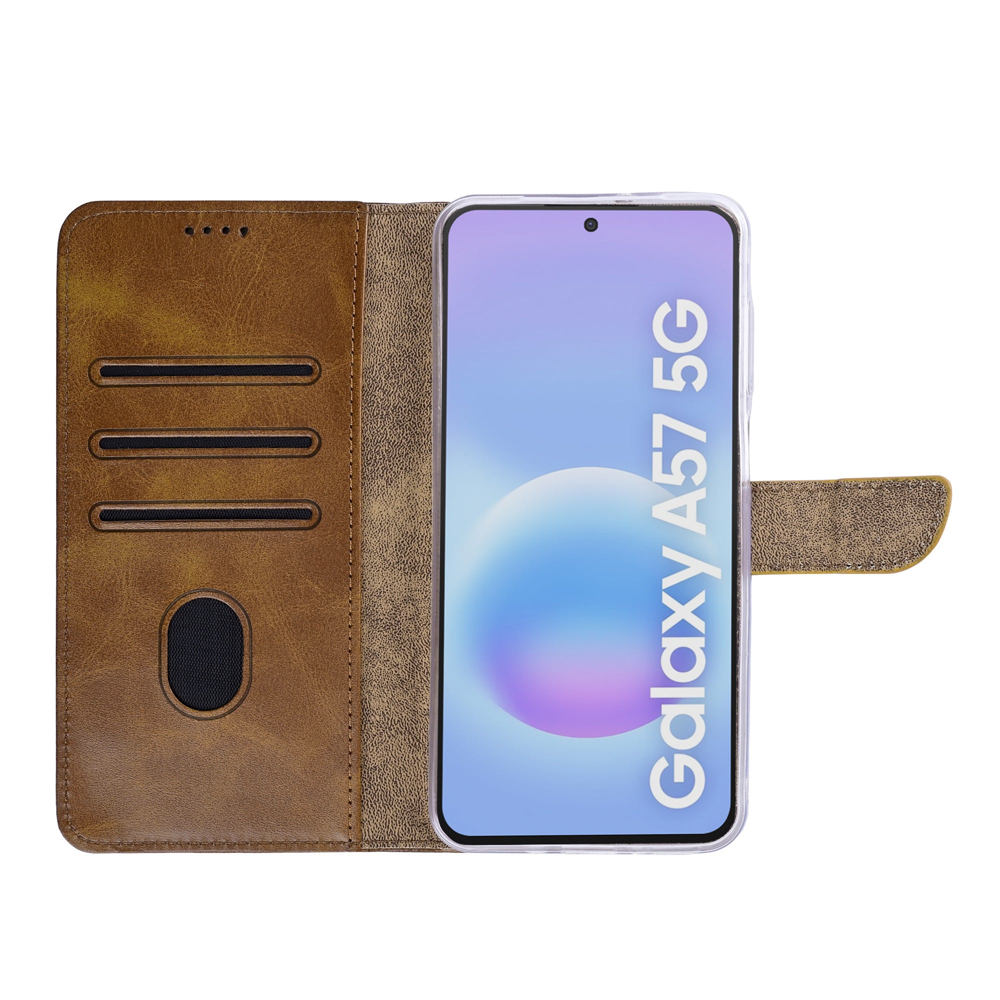 Rixus Buchhülle für Samsung Galaxy A57 Light Brown – Bild 5
