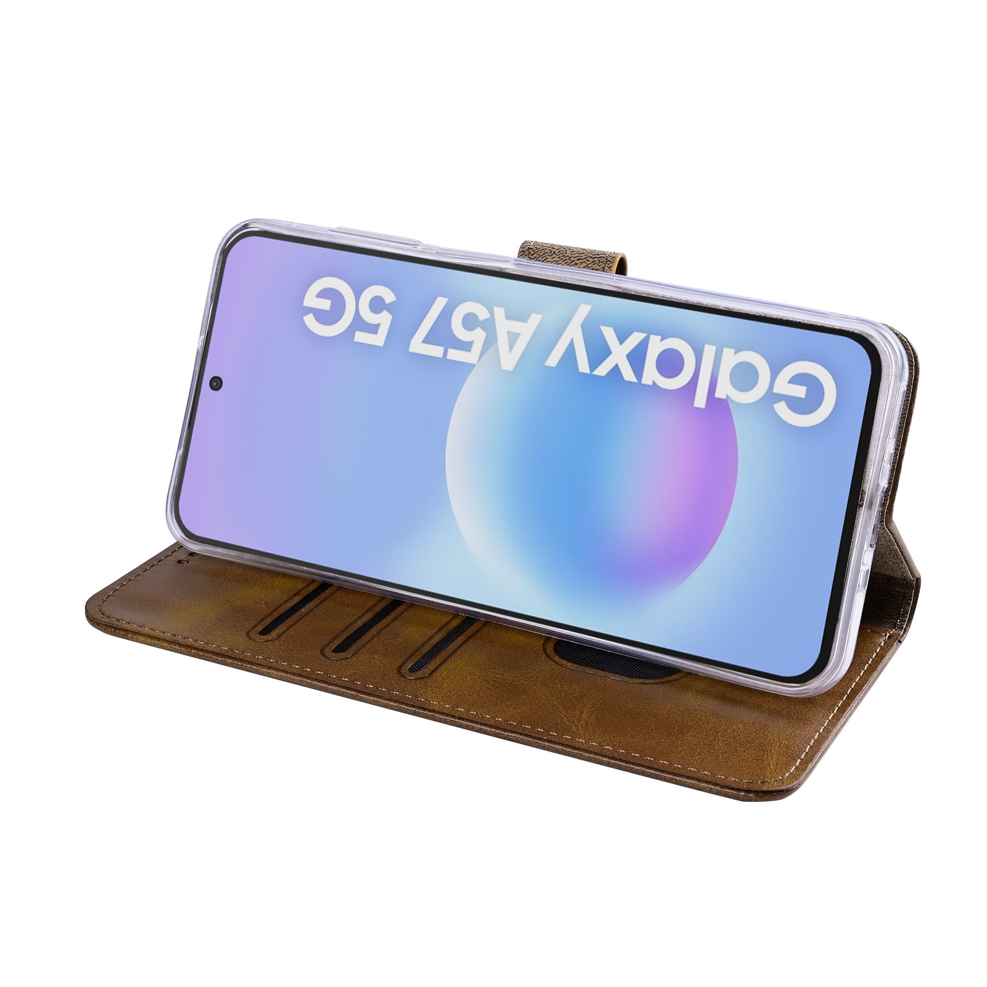 Rixus Buchhülle für Samsung Galaxy A57 Light Brown – Bild 6