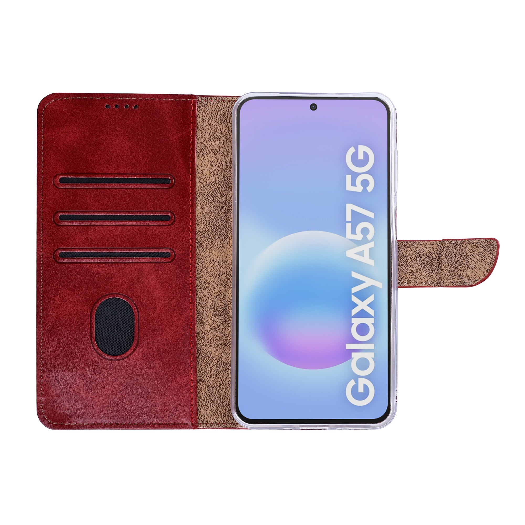 Rixus Buchhülle für Samsung Galaxy A57 Dark Red – Bild 5