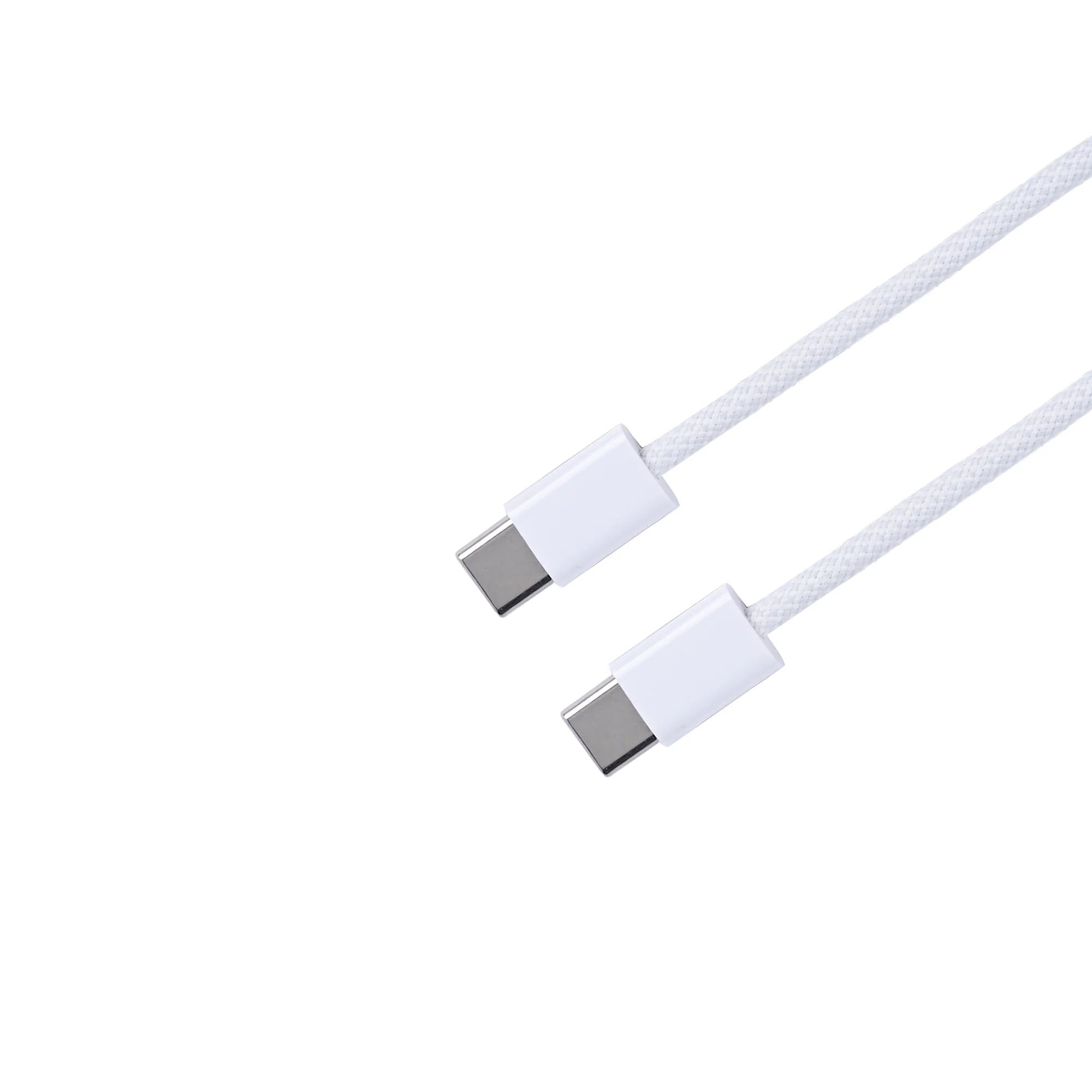 Für Apple iPhone 15 Series, 16 Series, 17 Series USB-C To USB-C Woven Kabel 100cm 60W White Bulk (Round Fold) – Bild 4