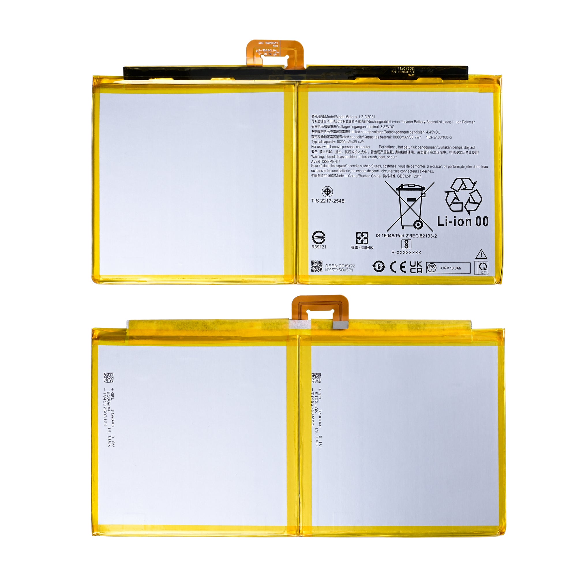 Lenovo Tab P12 TB-371, TB-370 Akku L21D2P31 OEM – Bild 3