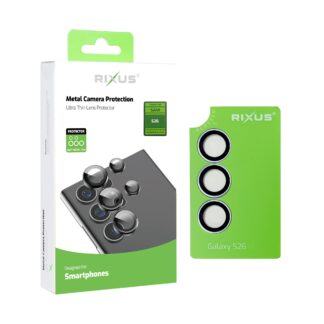 Rixus Metal Shield Kamera Panzerglas für Samsung Galaxy S26 Silver Shadow
