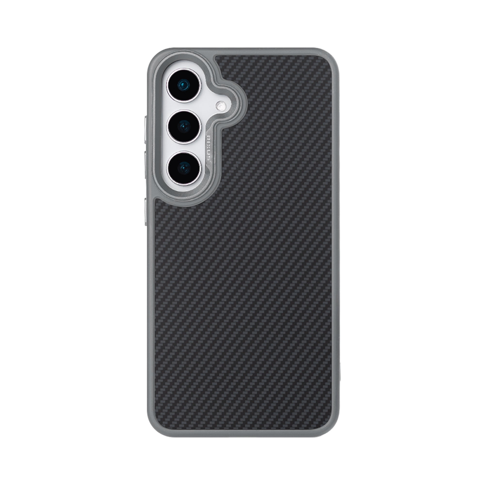 Rixus Mag Carbon mit MagSafe kompatibel für Samsung Galaxy S26 Titanium Grey