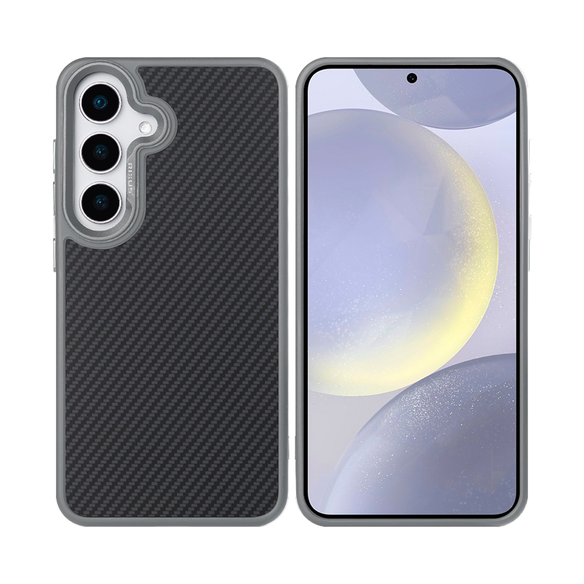 Rixus Mag Carbon mit MagSafe kompatibel für Samsung Galaxy S26 Titanium Grey – Bild 3