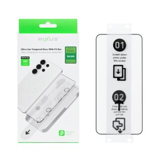 Rixus Ultra Line Panzerglas mit Fit Box für Samsung Galaxy S24, S25