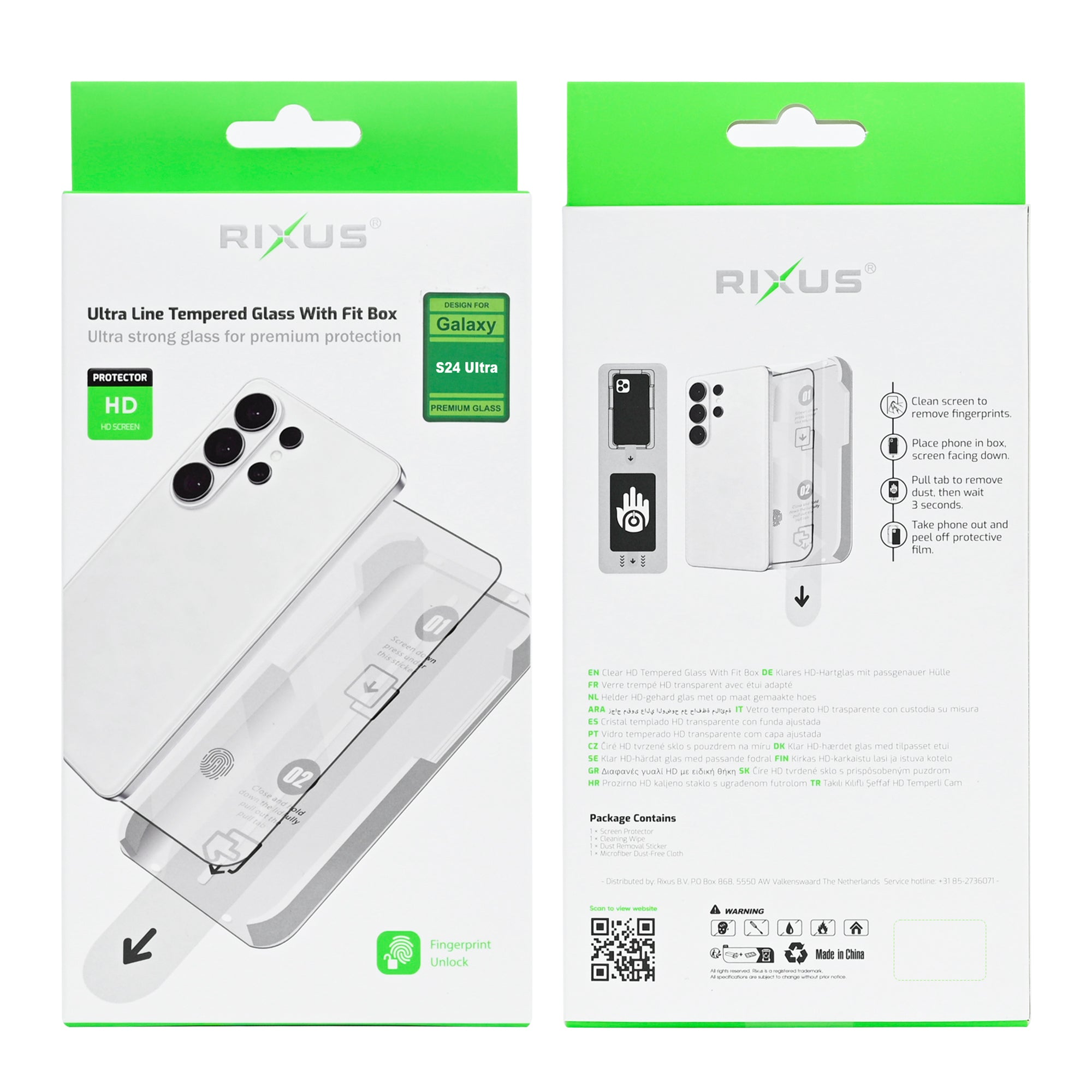 Rixus Ultra Line Panzerglas mit Fit Box für Samsung Galaxy S24 Ultra – Bild 3