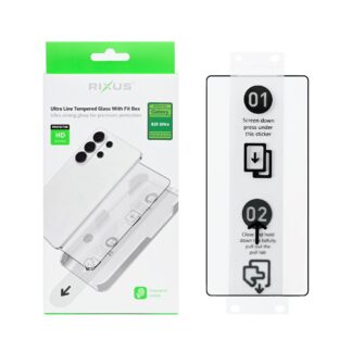 Rixus Ultra Line Panzerglas mit Fit Box für Samsung Galaxy S25 Ultra