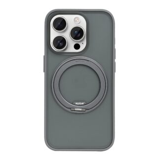 Rixus SnapGrip 360 MagSafe Hülle für iPhone 15 16 17 Modell & Farbe - Modell: iPhone 15 Pro - Farbe: Grau