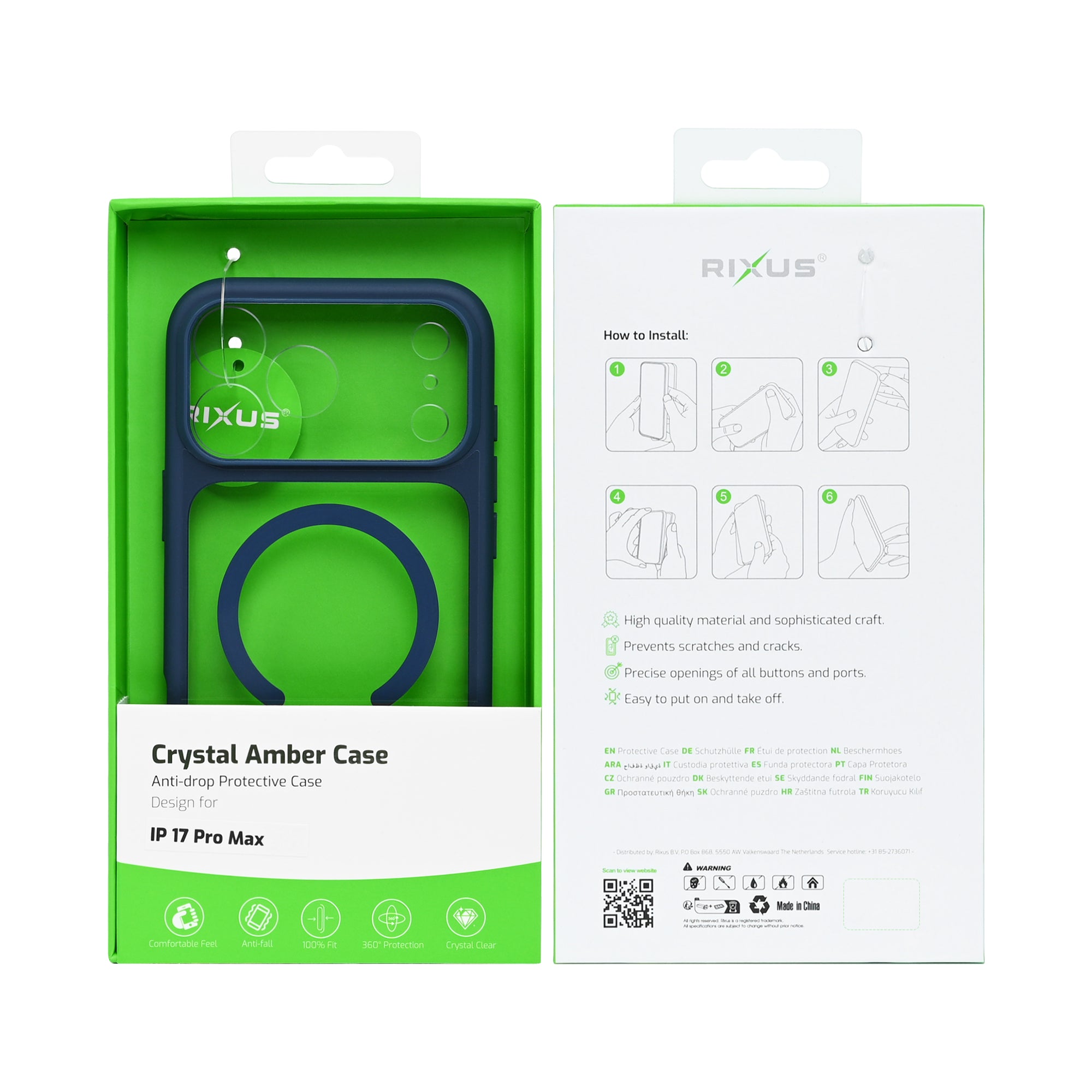 Rixus Crystal Amber Hülle für Apple iPhone 17 Pro Max Blue – Bild 6