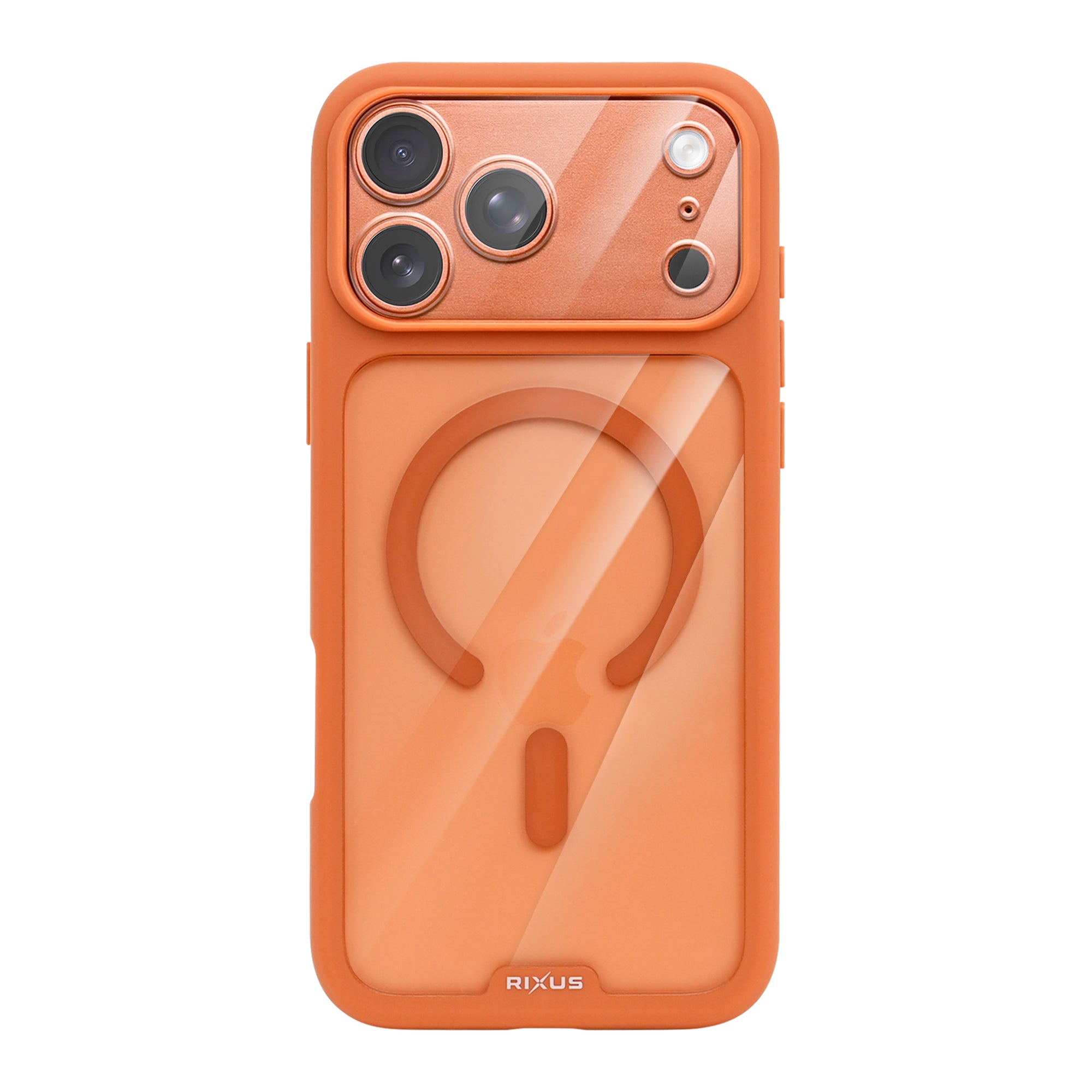 Rixus Crystal Amber Hülle für Apple iPhone 17 Pro Max Orange