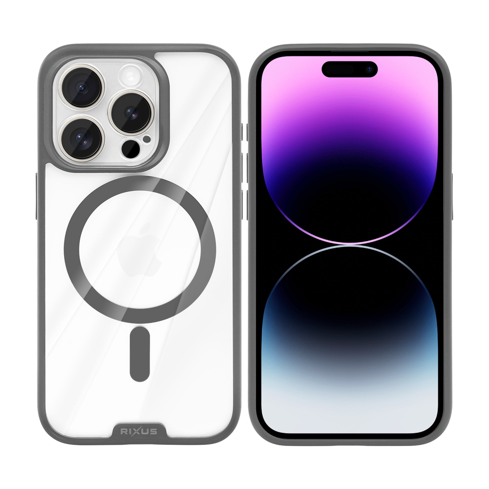 Rixus Crystal Amber Hülle für Apple iPhone 14 Pro Grey – Bild 3