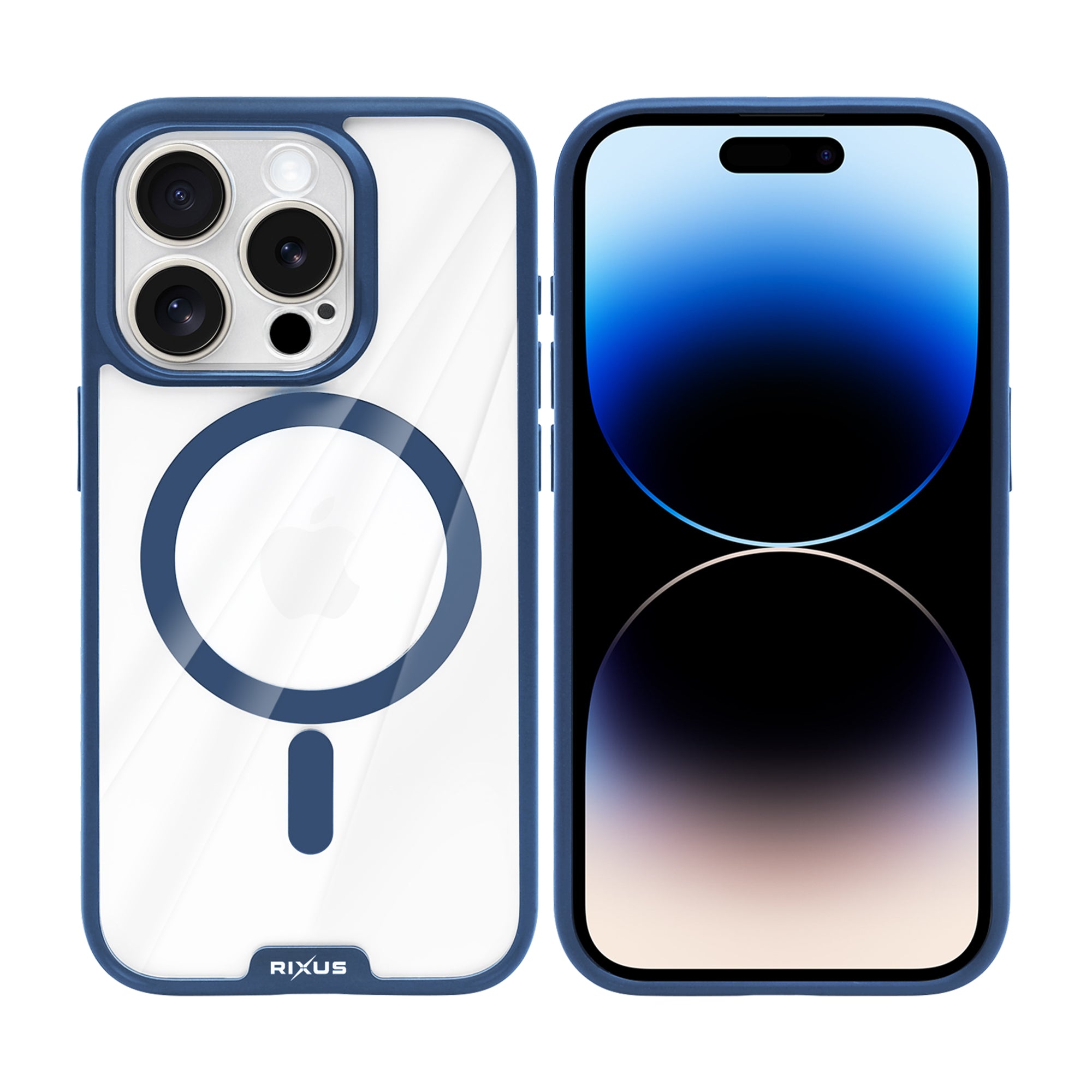 Rixus Crystal Amber Hülle für Apple iPhone 14 Pro Max Blue – Bild 3