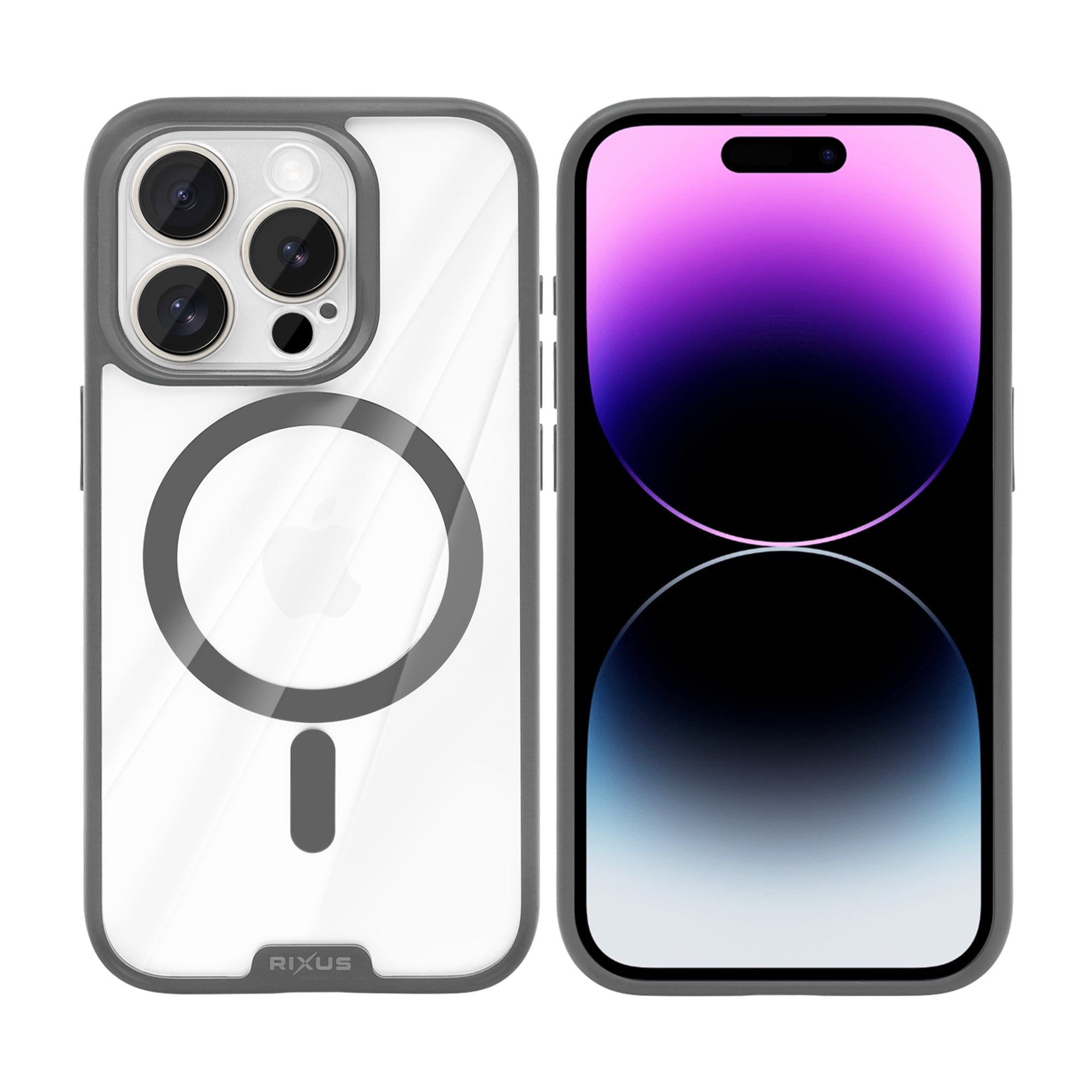 Rixus Crystal Amber Hülle für Apple iPhone 14 Pro Max Grey – Bild 3